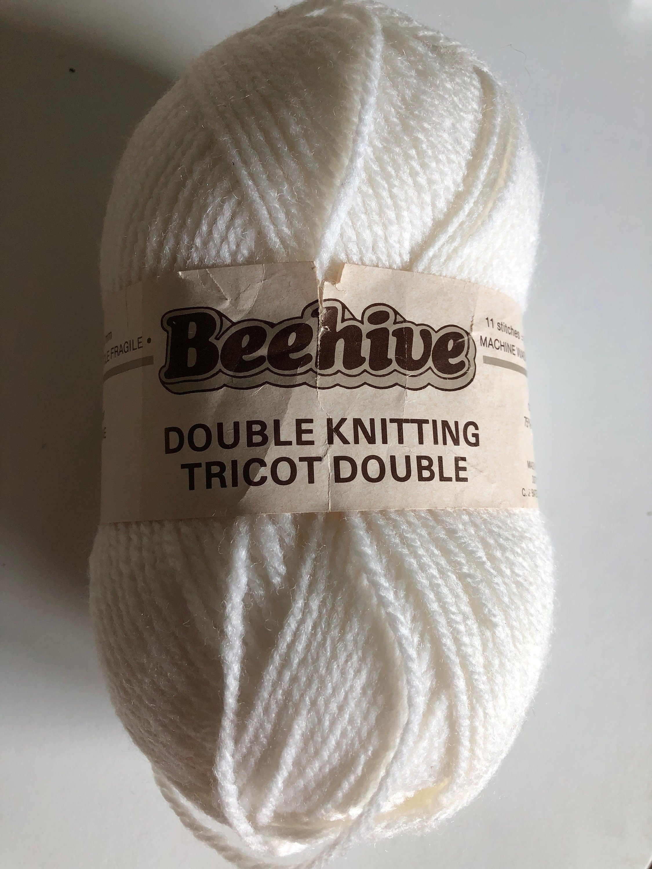 Beehive Double knitting Tricot Double White