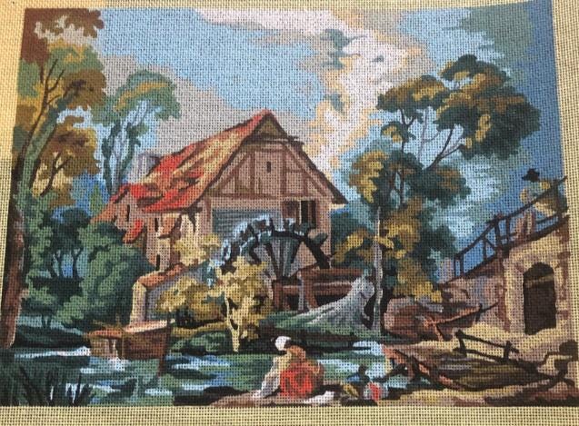 The Mill After Butcher 196-38 Painted Canvas Royal Paris