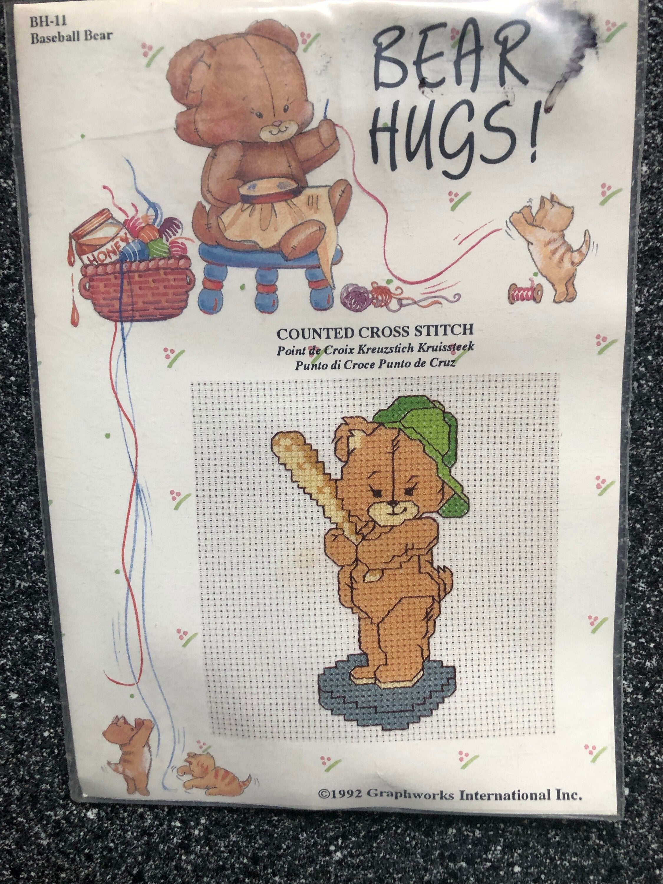 Rainy Day Friends  Bear Hugs  Counted Cross Stitch Kit