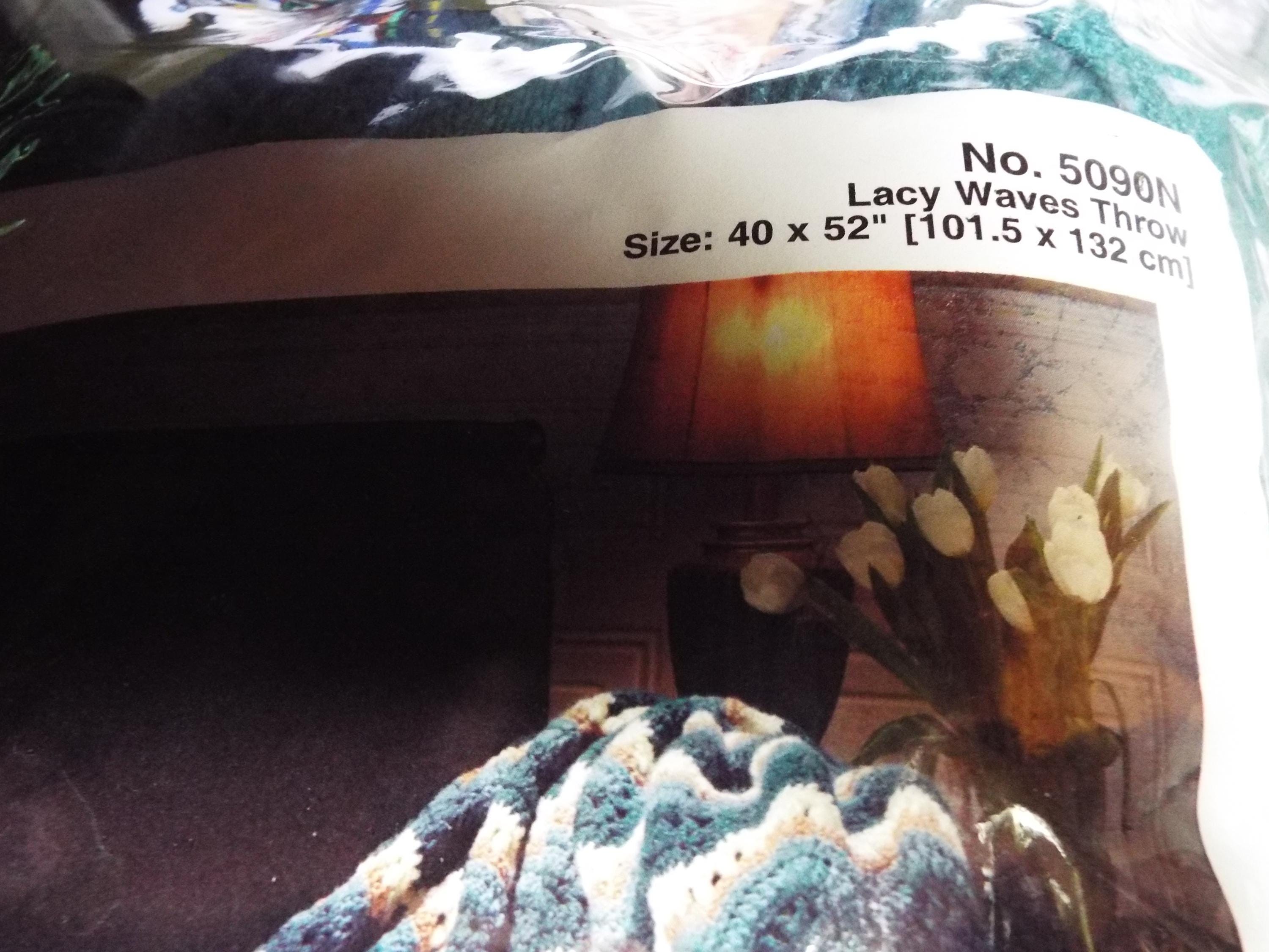 Lacy Woven Throw Crochet Kit by Mary Maxim 40 x 52 No N5090N Retired