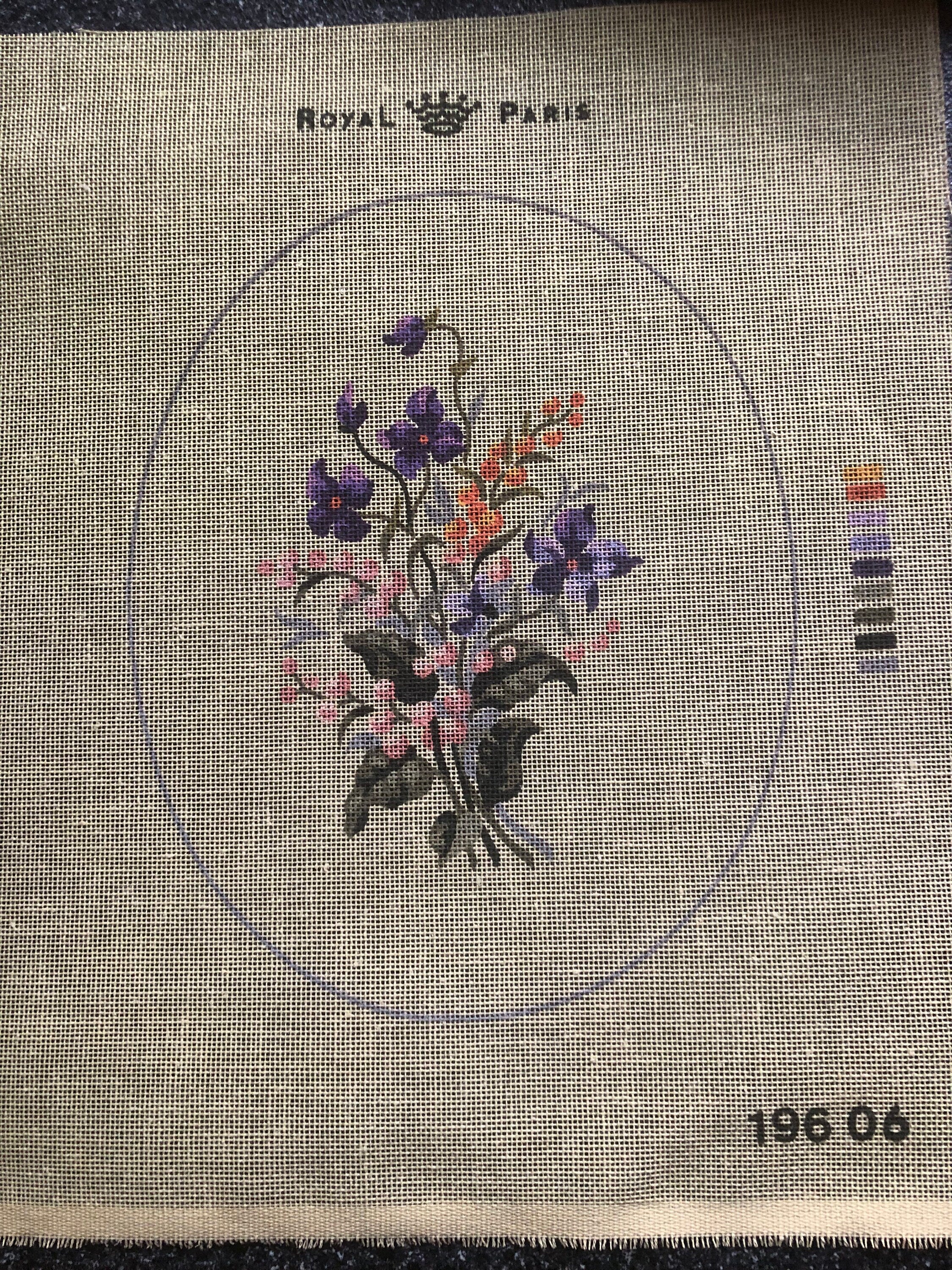 Pansies And Berries 196-06 Royal Paris Painted Canvas