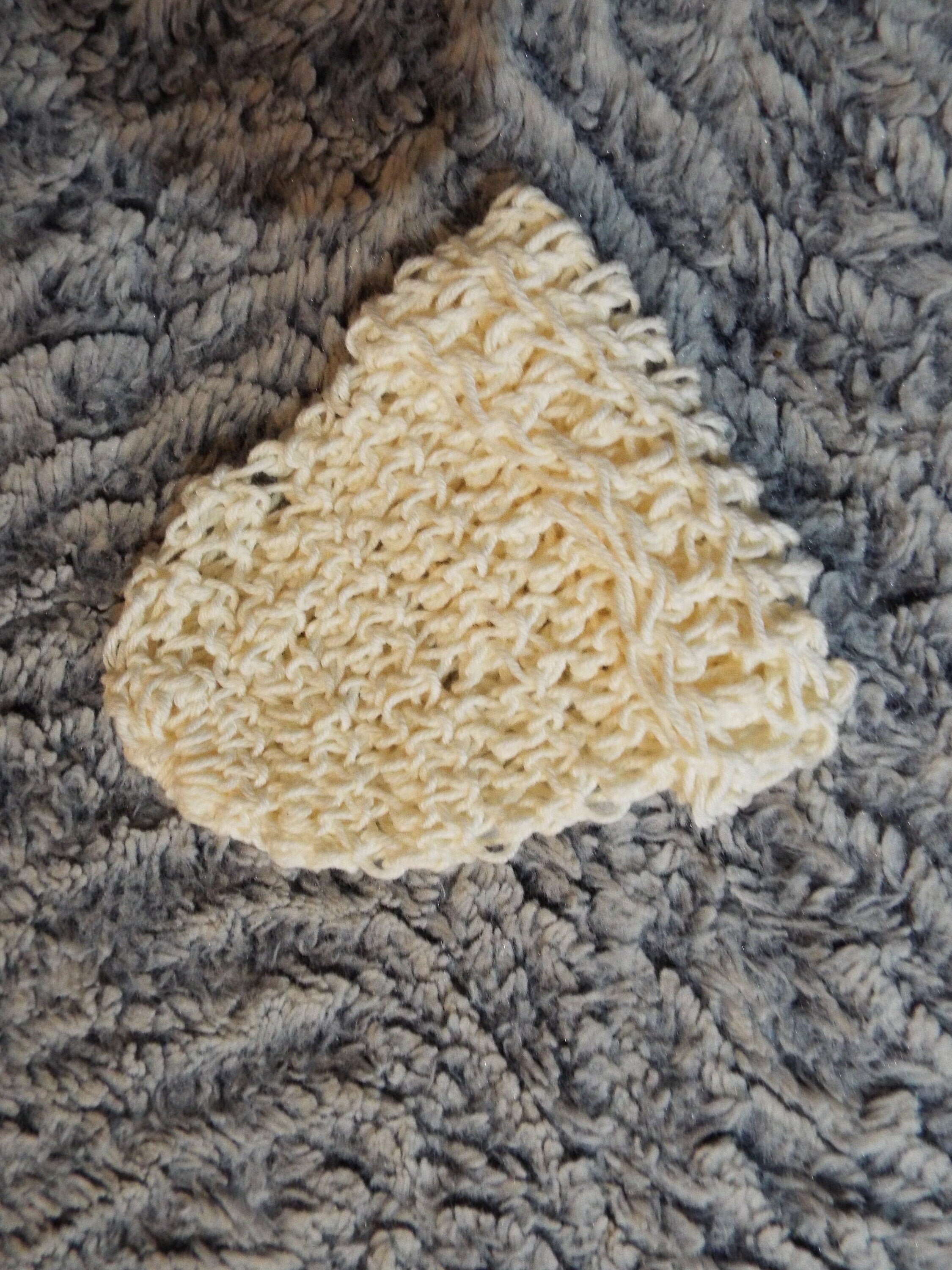 Delicate Lacy Preemie Christening Blanket  With Beanie Granny Square