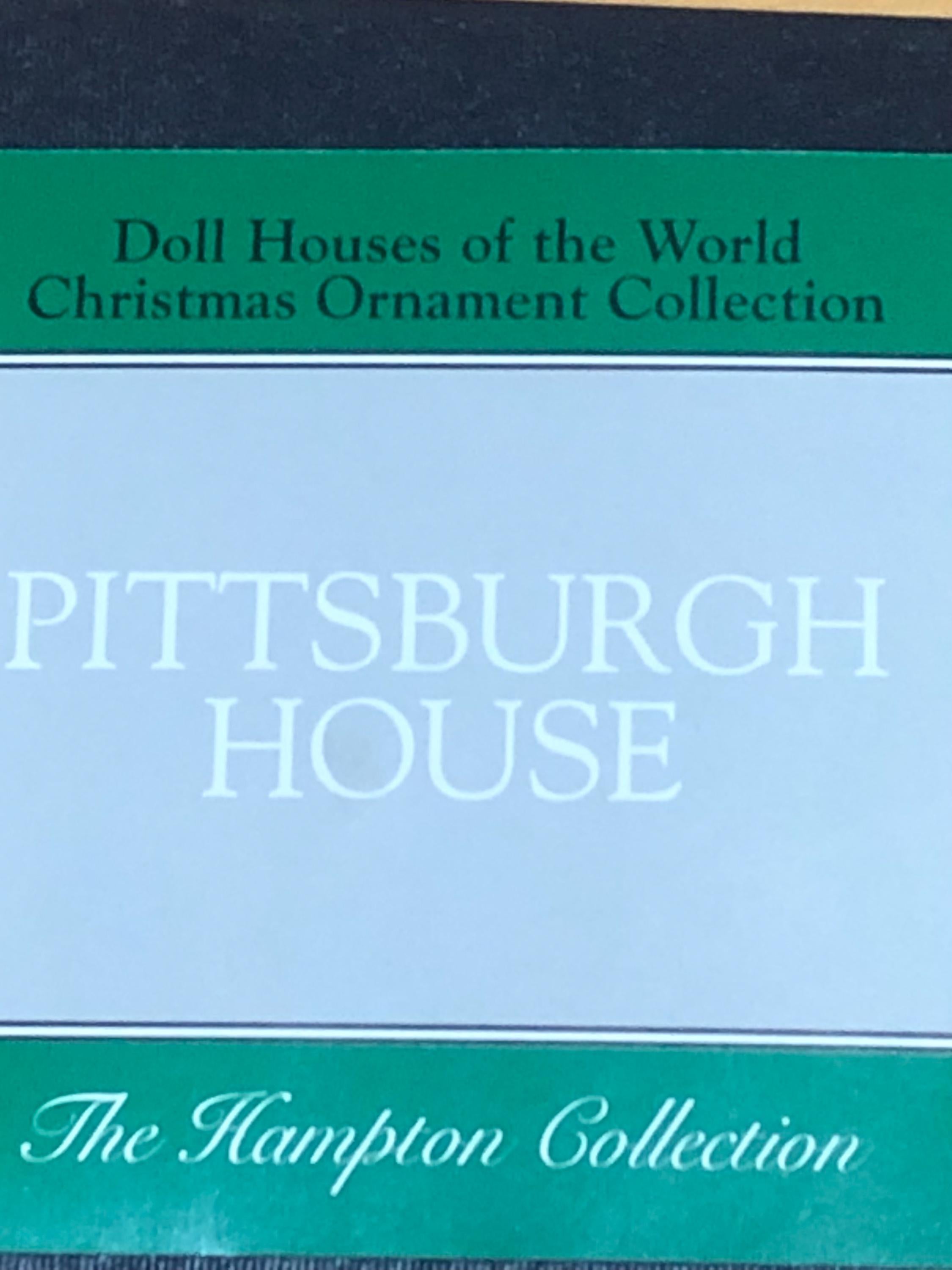 Pittsburgh House Hampton Collection Miniature Dollhouses Around the World Christmas Ornament Collection