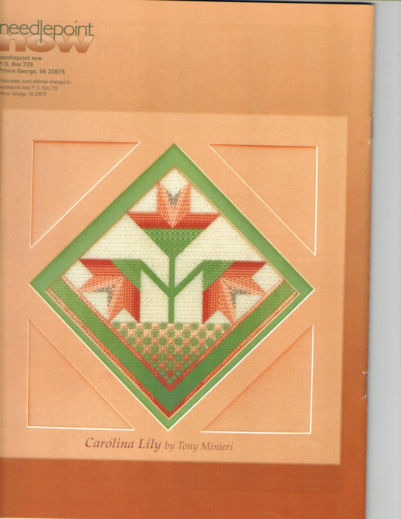 Needlepoint Now January February 2004 Vol VI No 1 Magazine Imperial Topaz by Susan Reed Cover