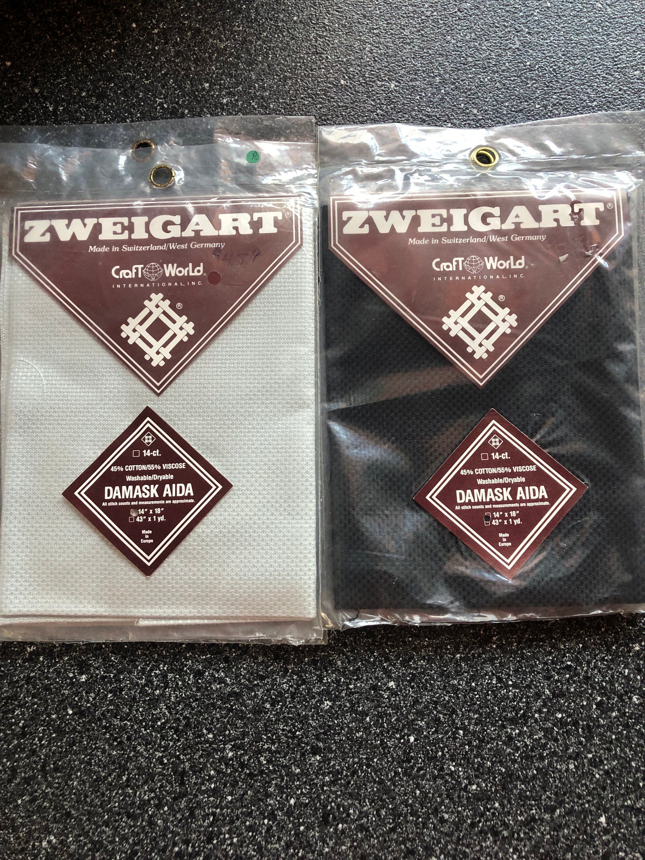 Zweigart Damask Aida 14 Count Cross Stitch Fabric