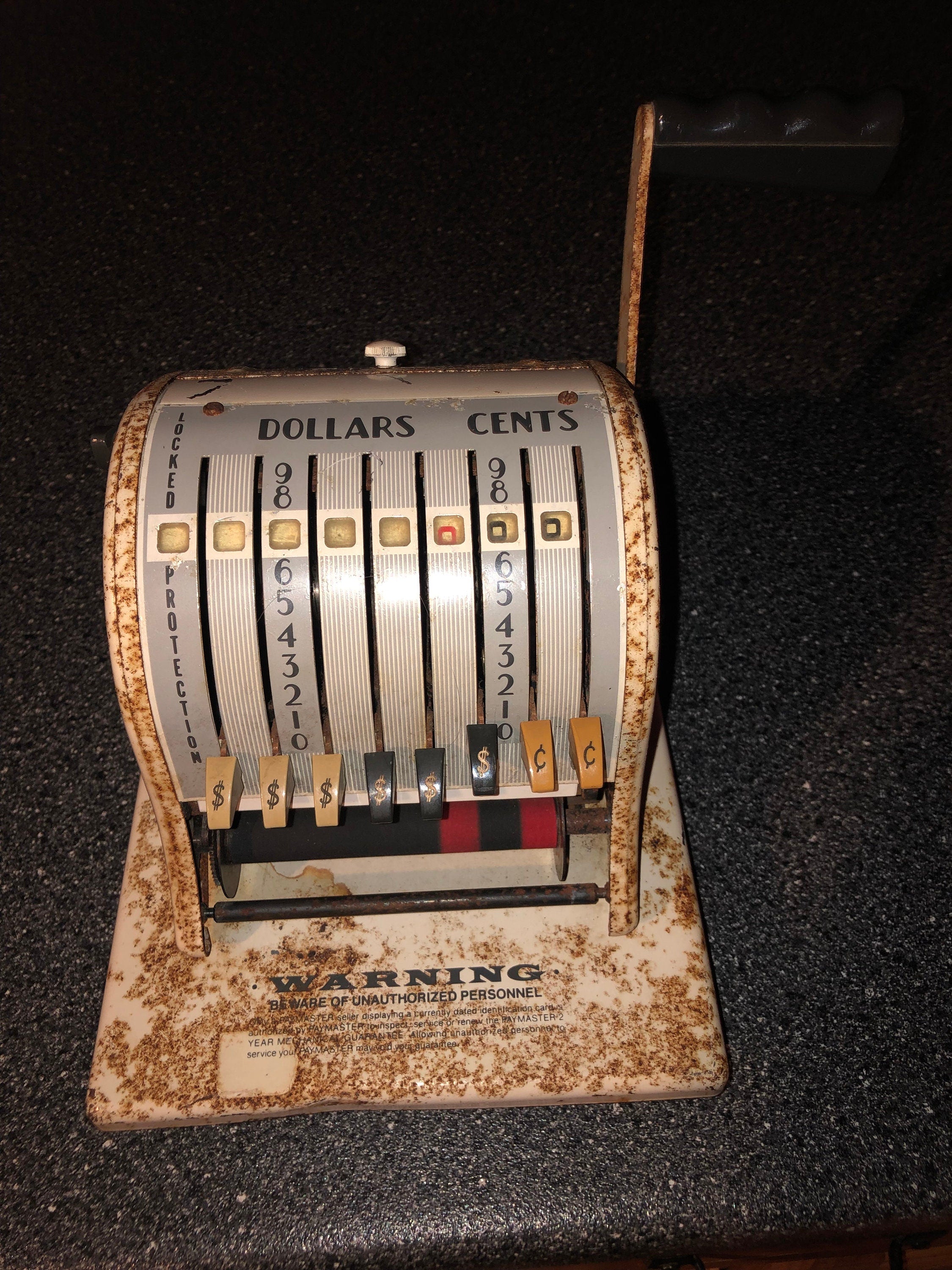 Paymaster Series 8000 Made In Chicago Illinois  Circa 1917