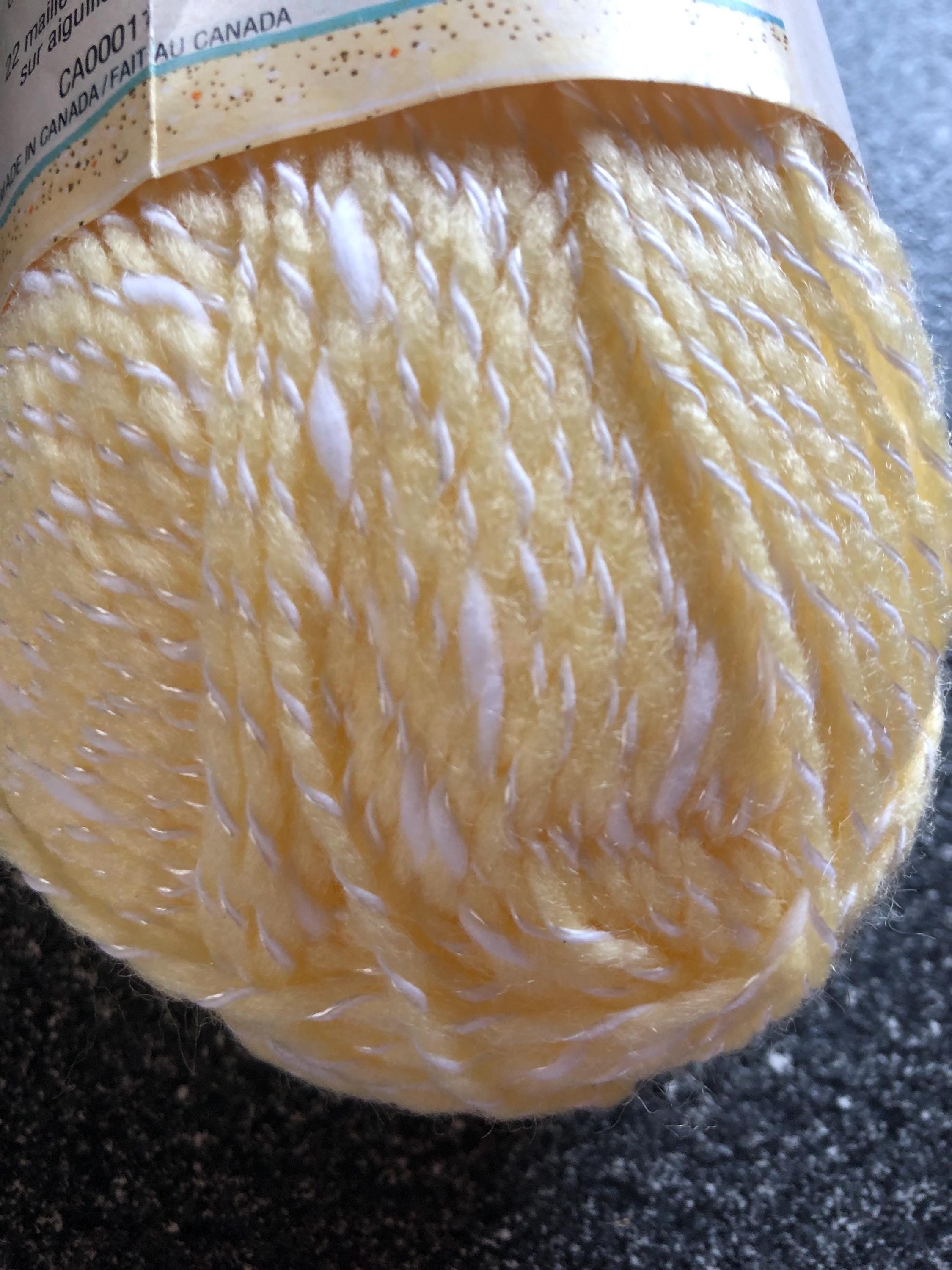 Patons Cotton Club Vintage Yarn Yellow & White