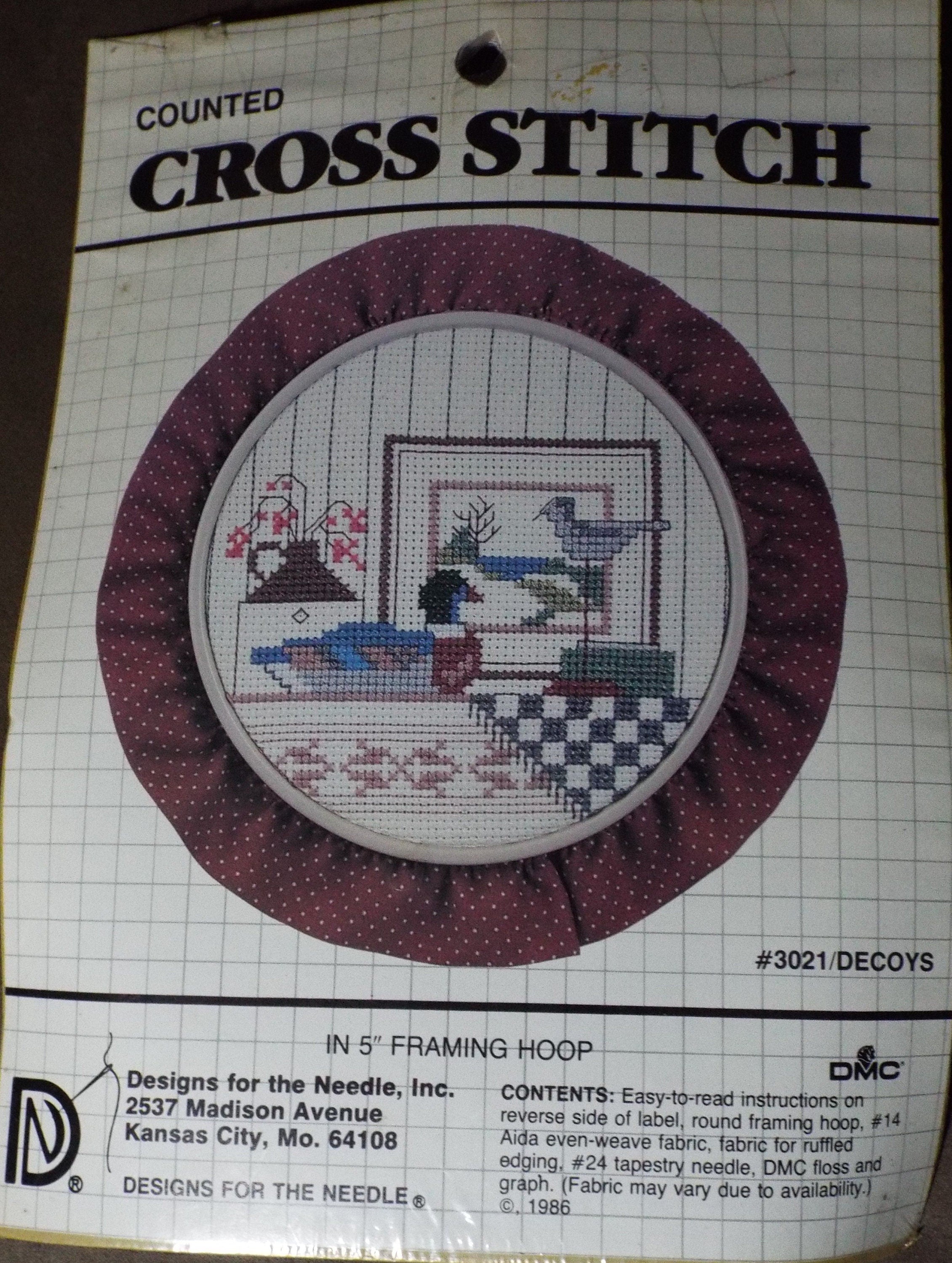 Decoys Counted Cross Stitch Kit #3021 in 5 inch Frame Hoop