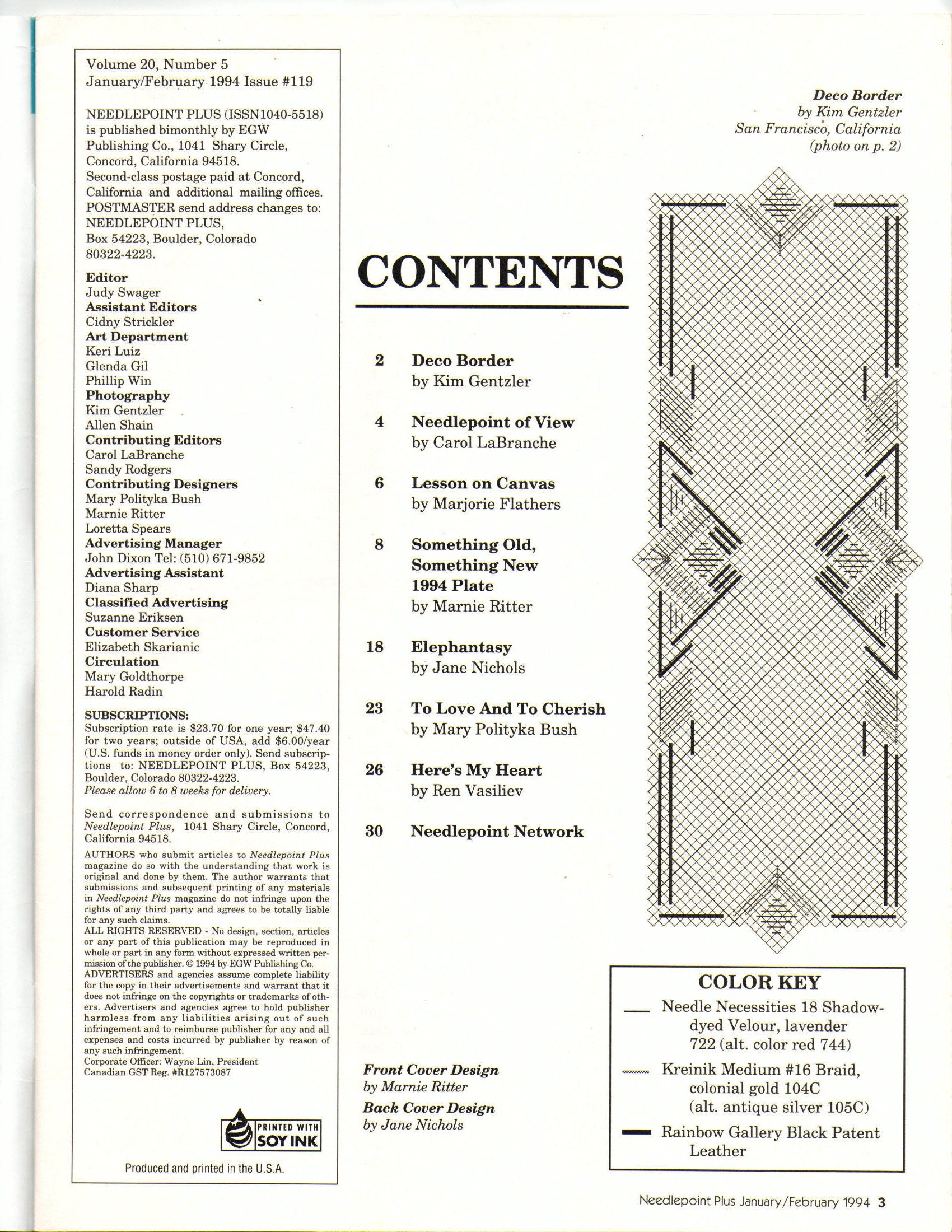 Needlepoint Plus Magazine February 1994