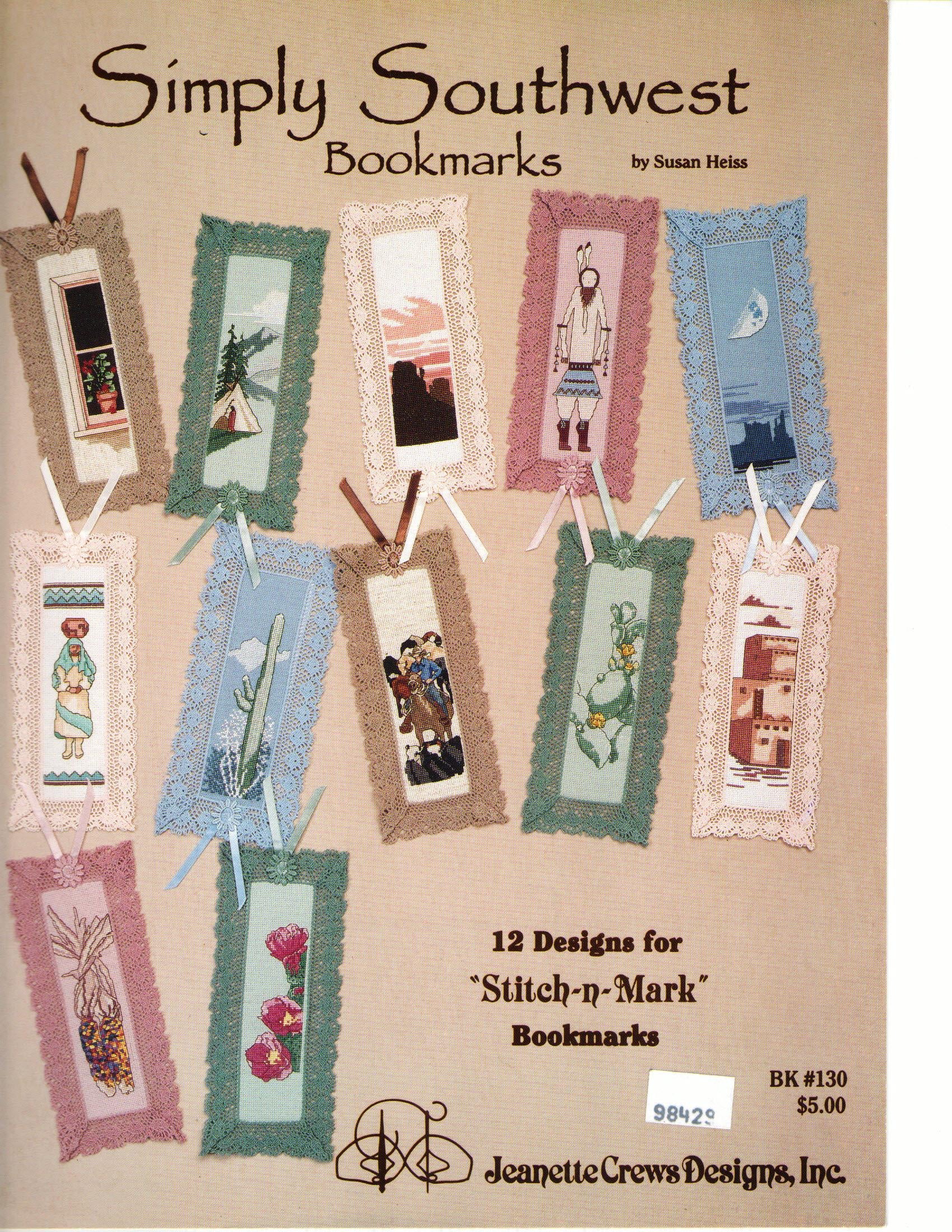 Simply Southwest Bookmarks By Susan Heiss 12 Designs For Stitch N Mark Bookmarks