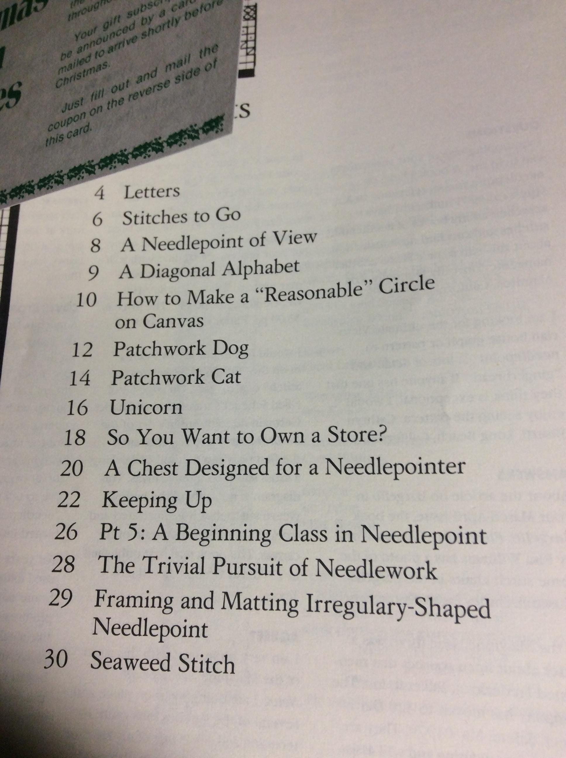 Vintage Needlepoint News Magazine 1980's