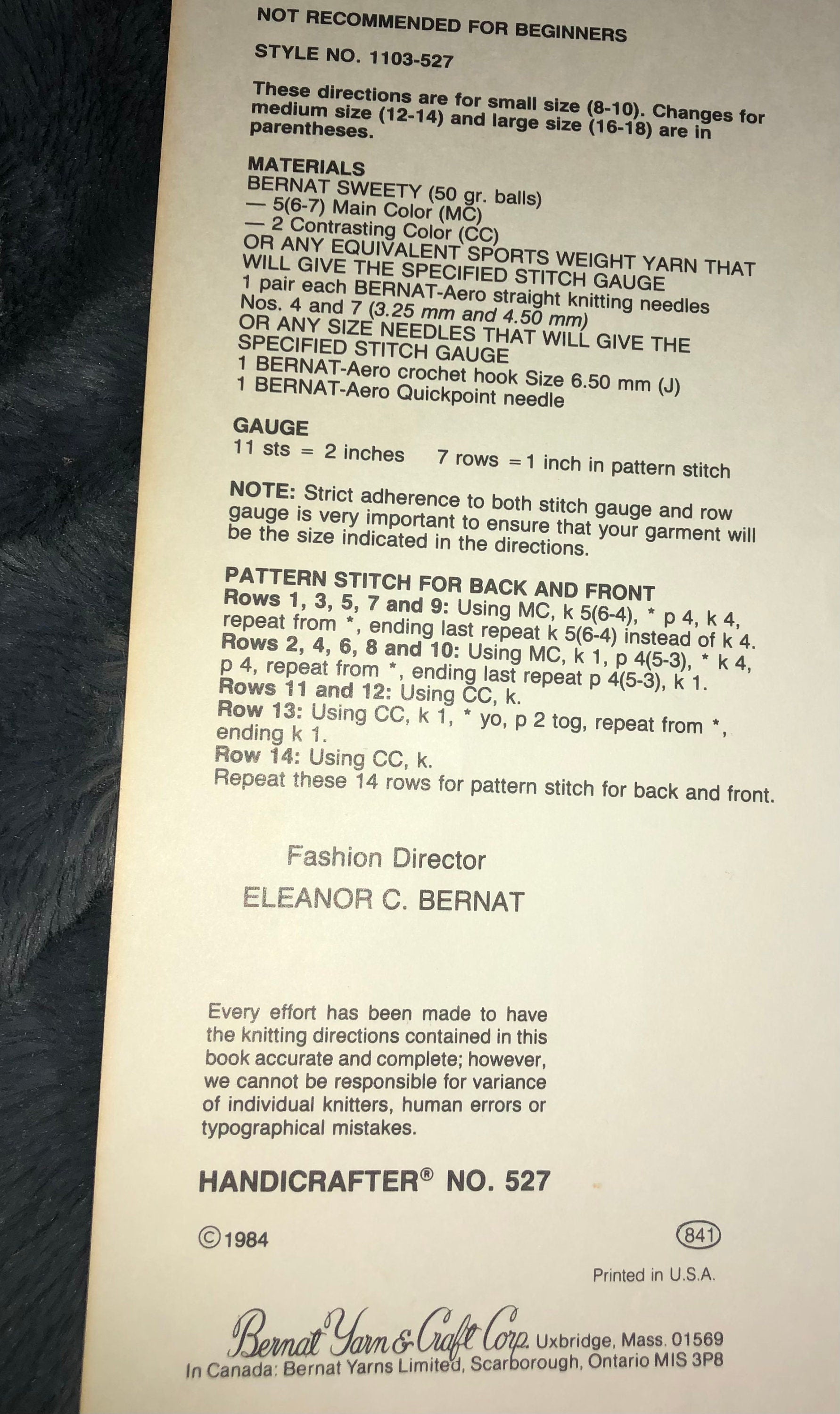 Berella 4 Sweety Bernat Knitting Pattern Vintage Sweaters