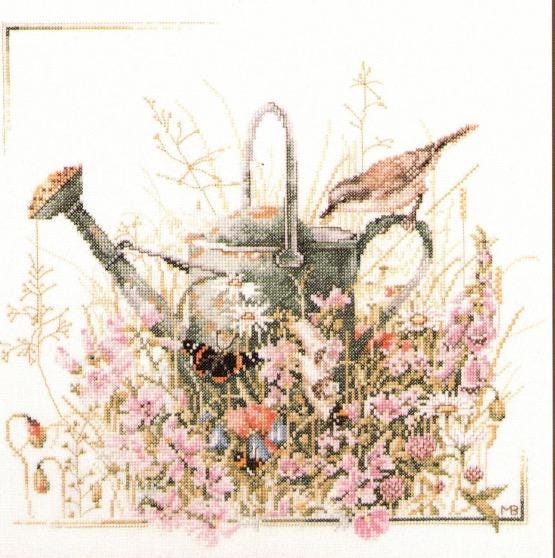 Watering Can Stoney Creek Collection Lanarte Designs By Stoney Creek Cross Stitch Pattern Leaflet
