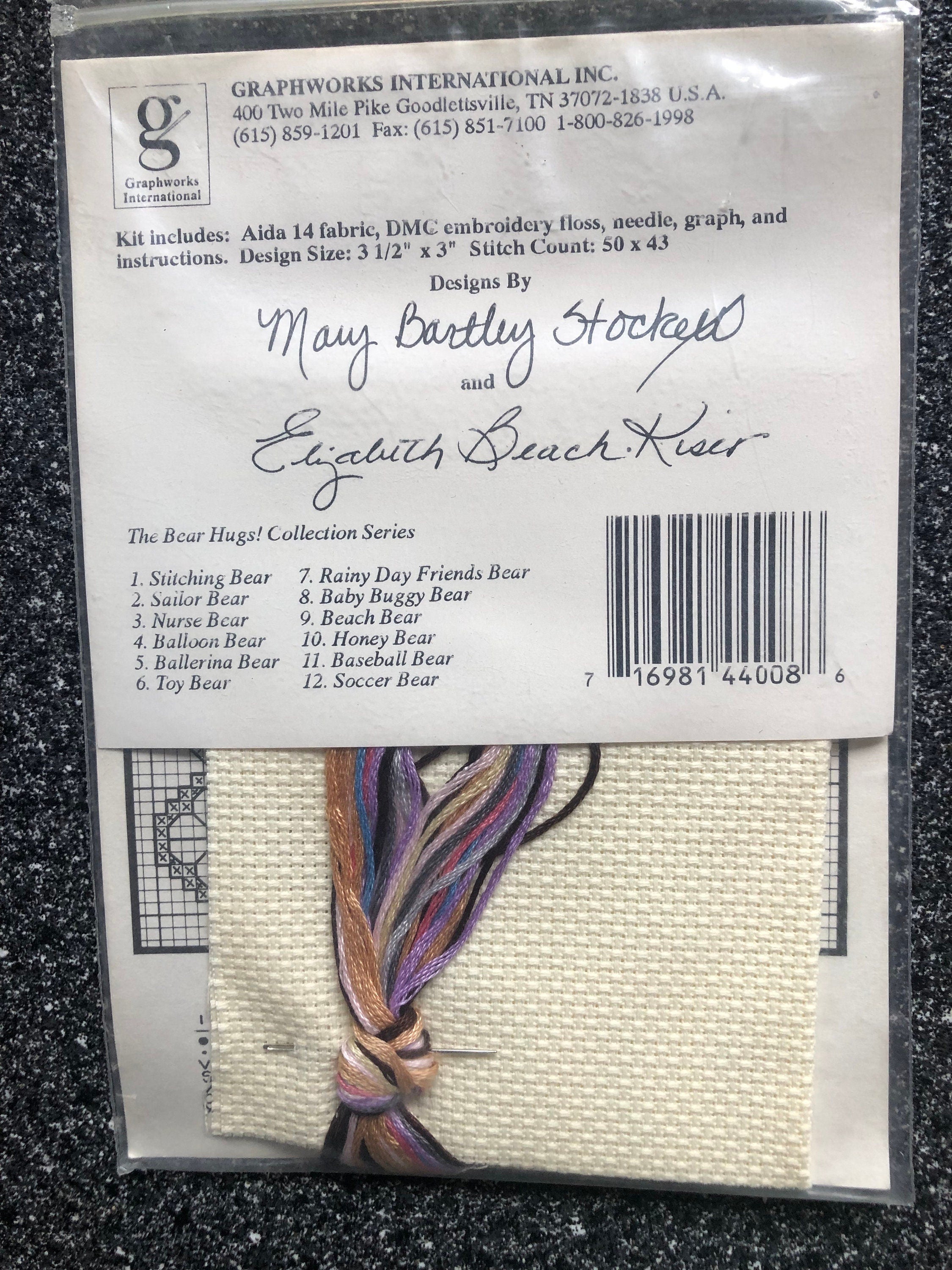 Baby Buggy Bear  Bear Hugs  Counted Cross Stitch Kit