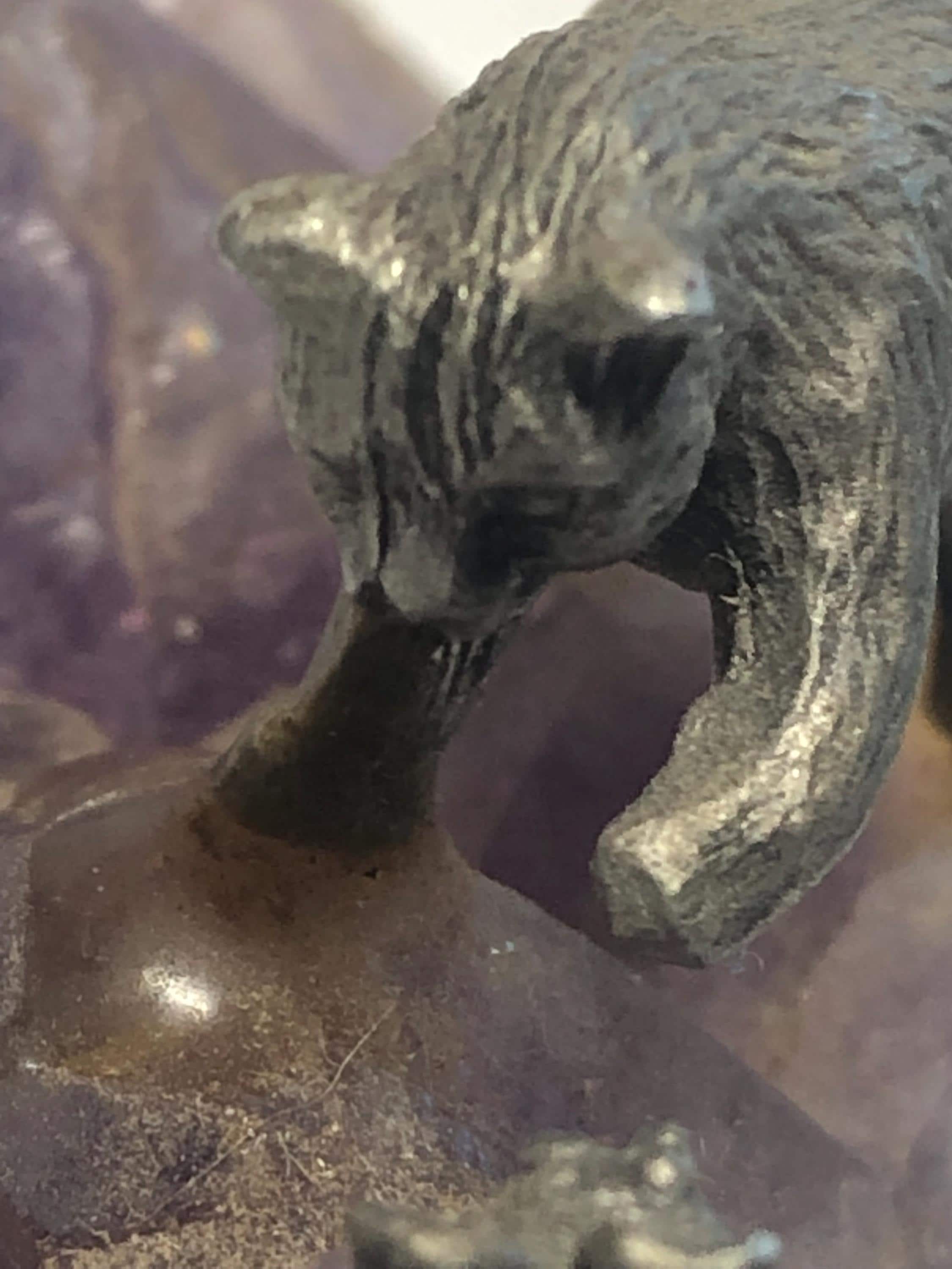 Cat & Mouse On Amethyst Vintage 1980’s