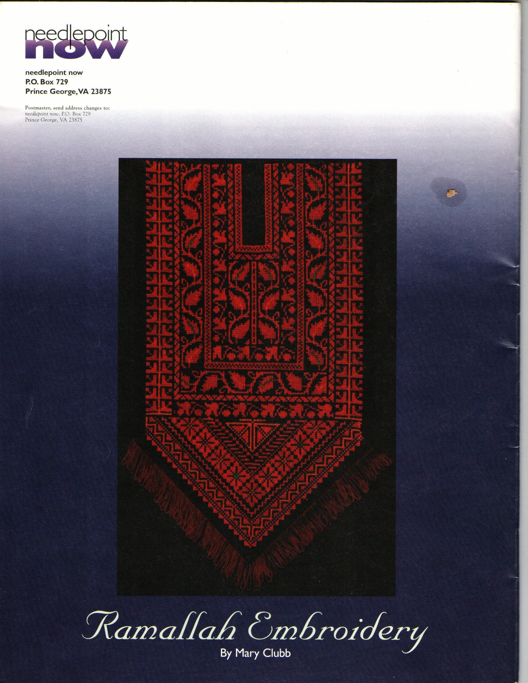 Needlepoint Now Magazine May June 2000 No 3 Stitch The Heritage Judaic Design Make A Luxurious Tassel