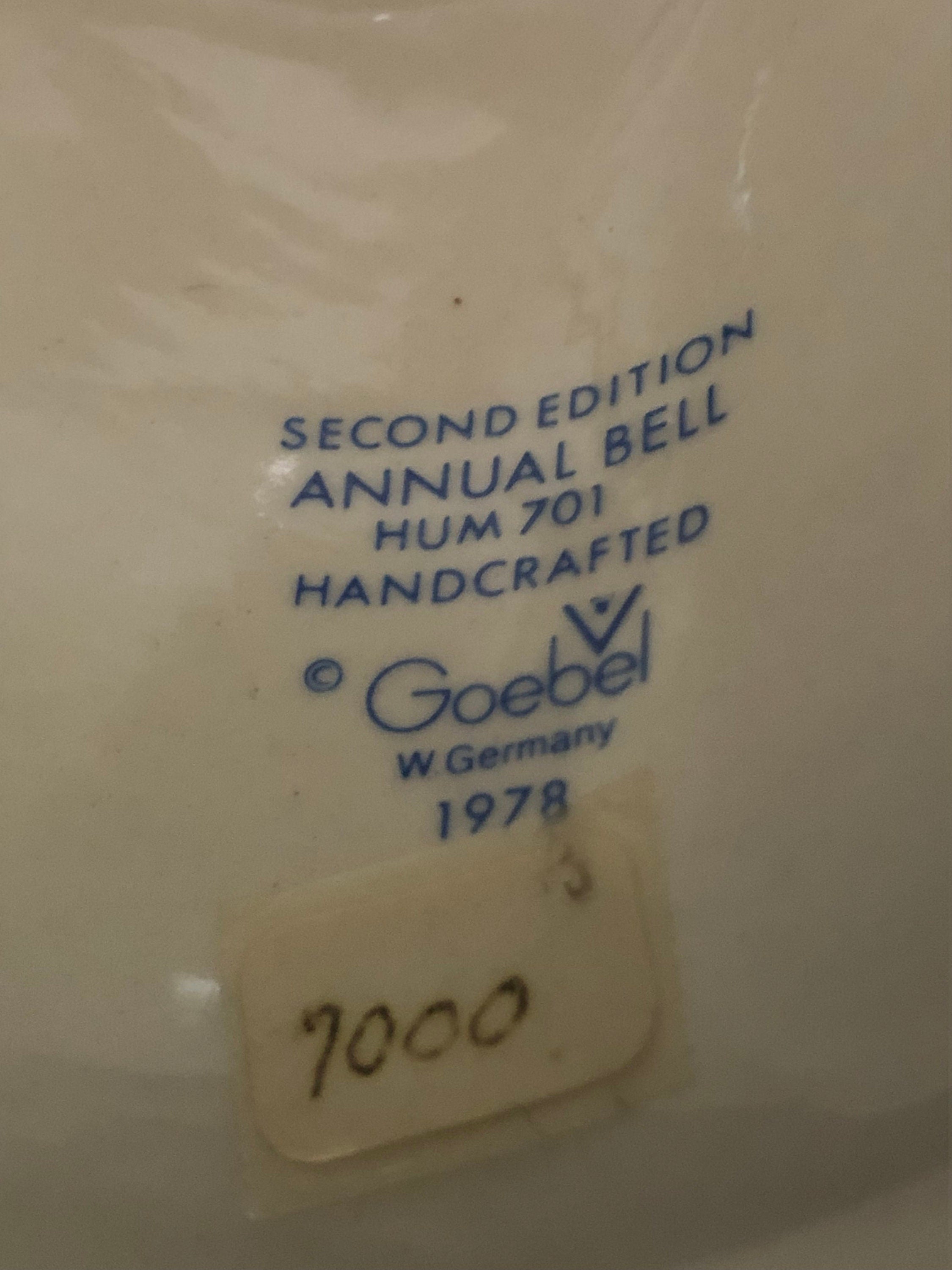 Farewell Annual Hummel Bell 1979 In Original Box