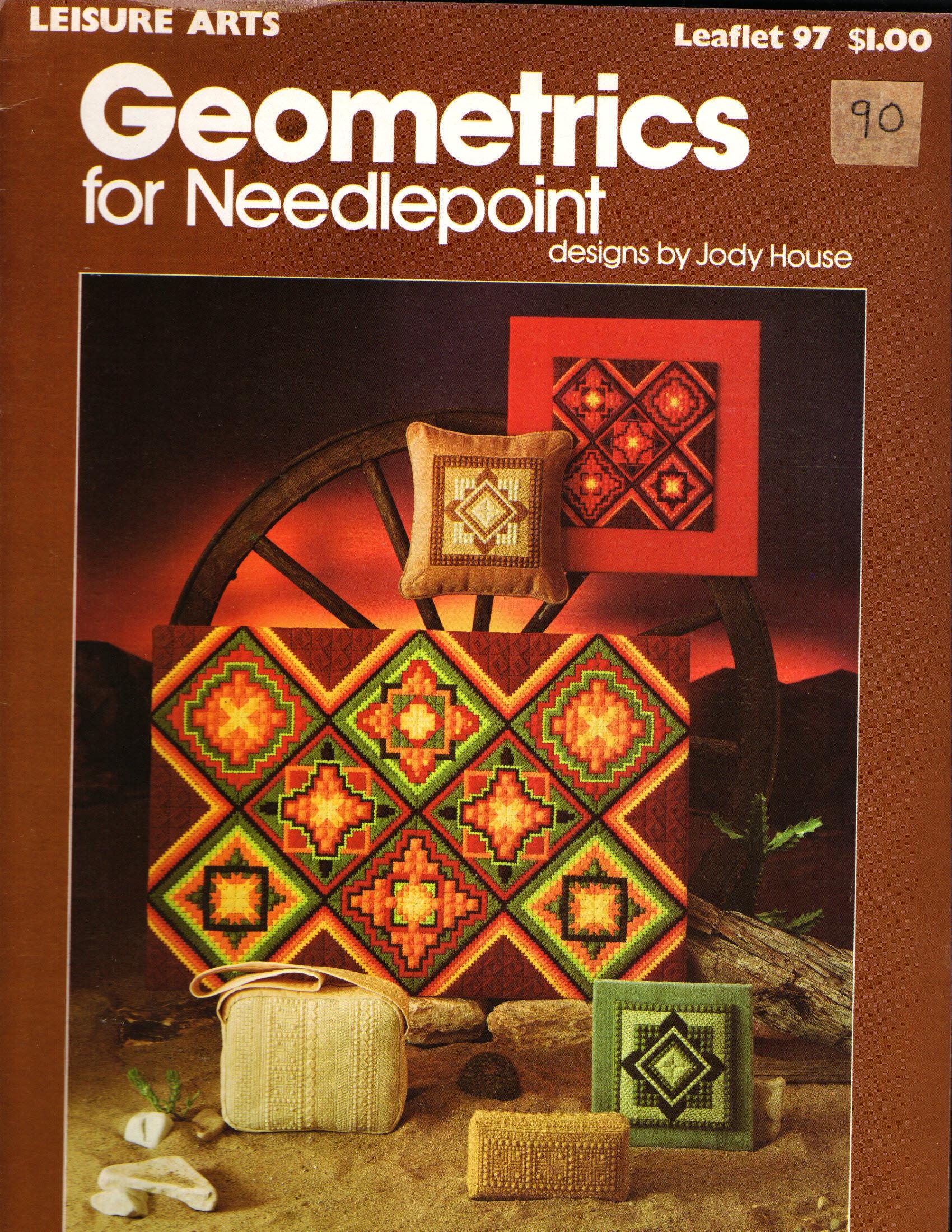Geometrics For Needlepoint Designs by Jody House Leisure Arts Leaflet 97
