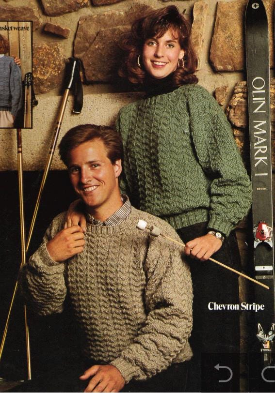 For Him And Her Leasure Arts Leaflet 660 Knit Sweater Designs By Dee Russo Bender