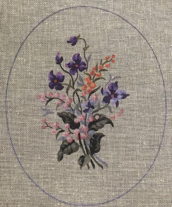 Pansies And Berries 196-06 Royal Paris Painted Canvas