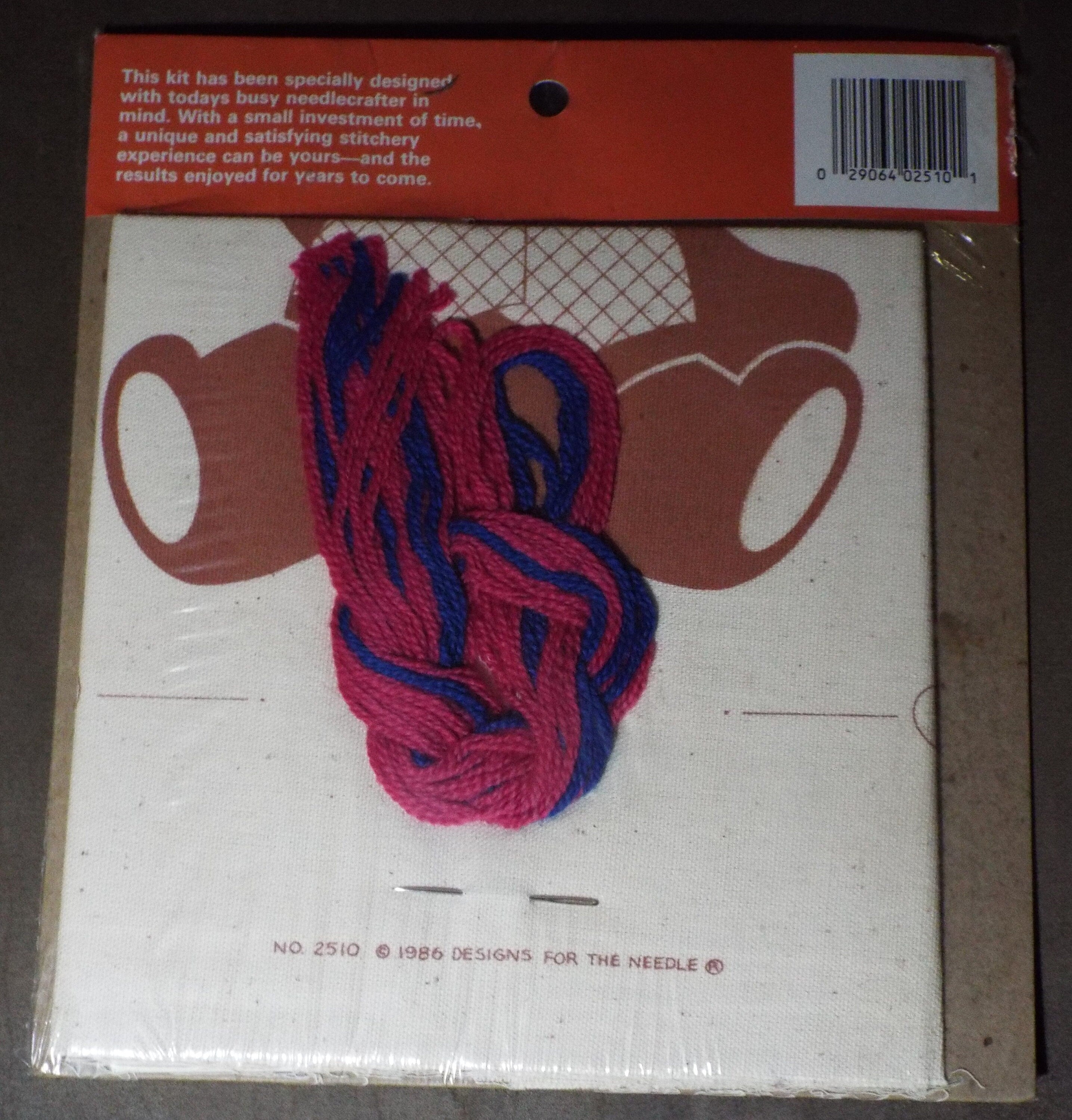 Mr Bear #2510 Stitch Quick Easy Fast And Fun Needlework Kit 12 x 12 Inch Stitchery Pillow