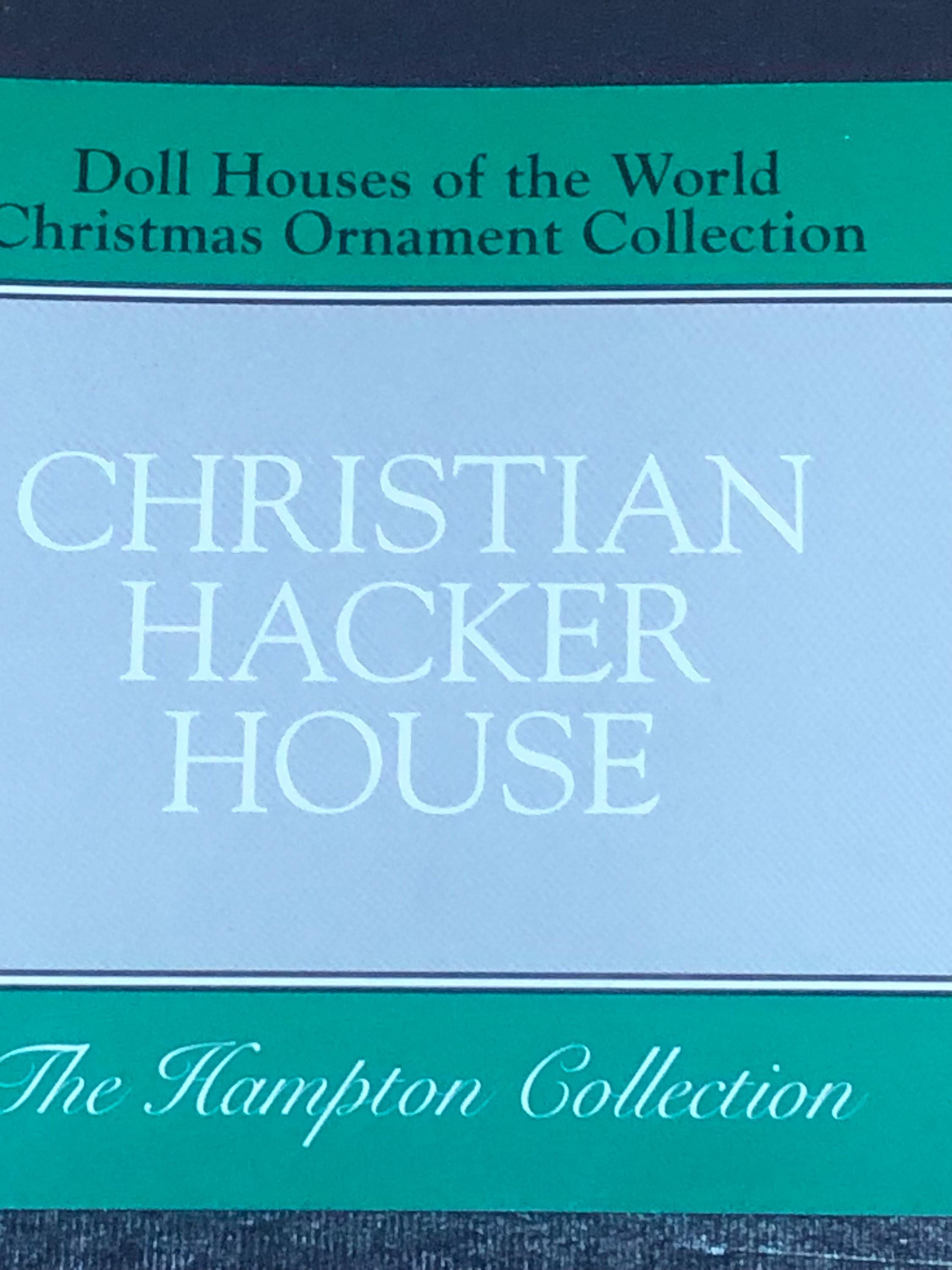 Christian Hacker House The Hamilton Collection Doll Houses Around The World Christmas Ornament