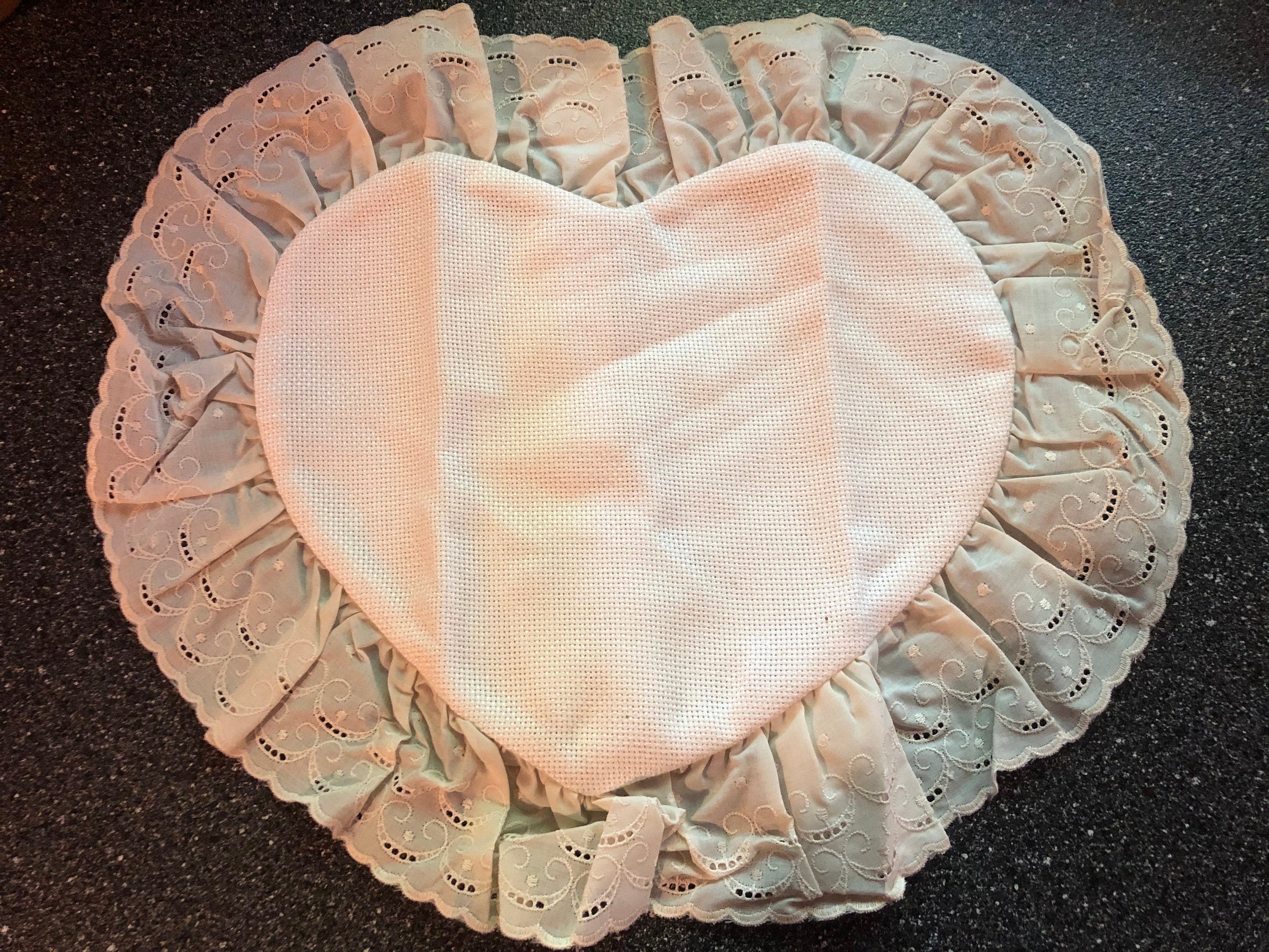 Victorian Pillow Sham 14 Ct Aide Cross Stitch Needlepoint Embroidery