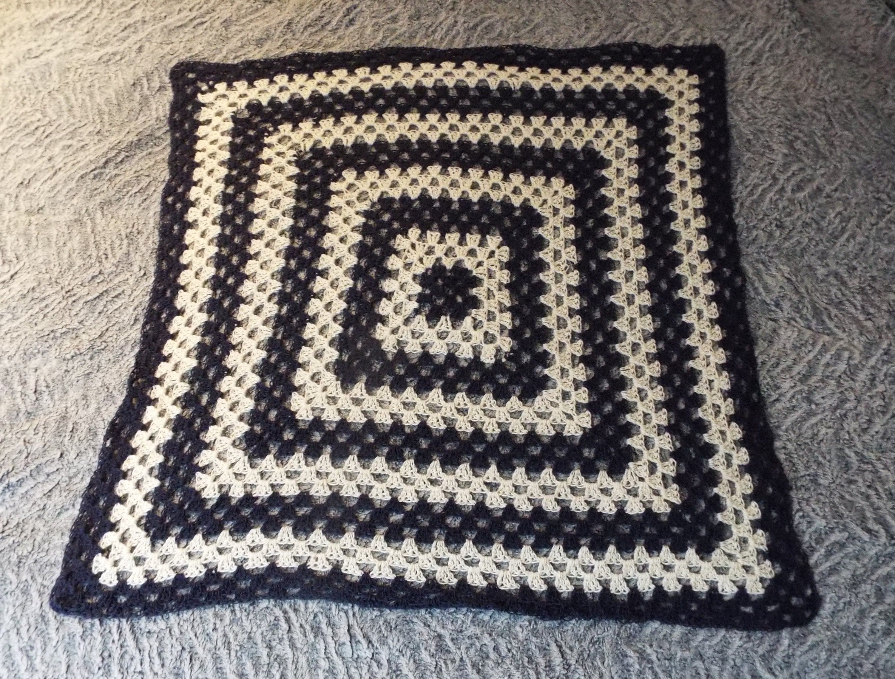 Delicate Lacy Preemie Christening Blanket  With Beanie Granny Square