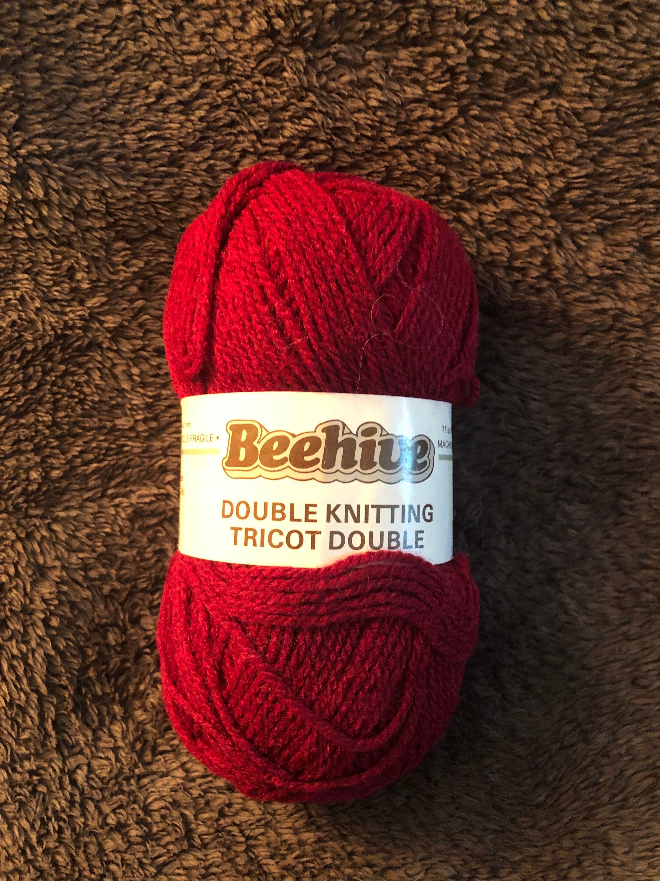 Beehive Double knitting Tricot Double Dark Red / Burgundy Vintage