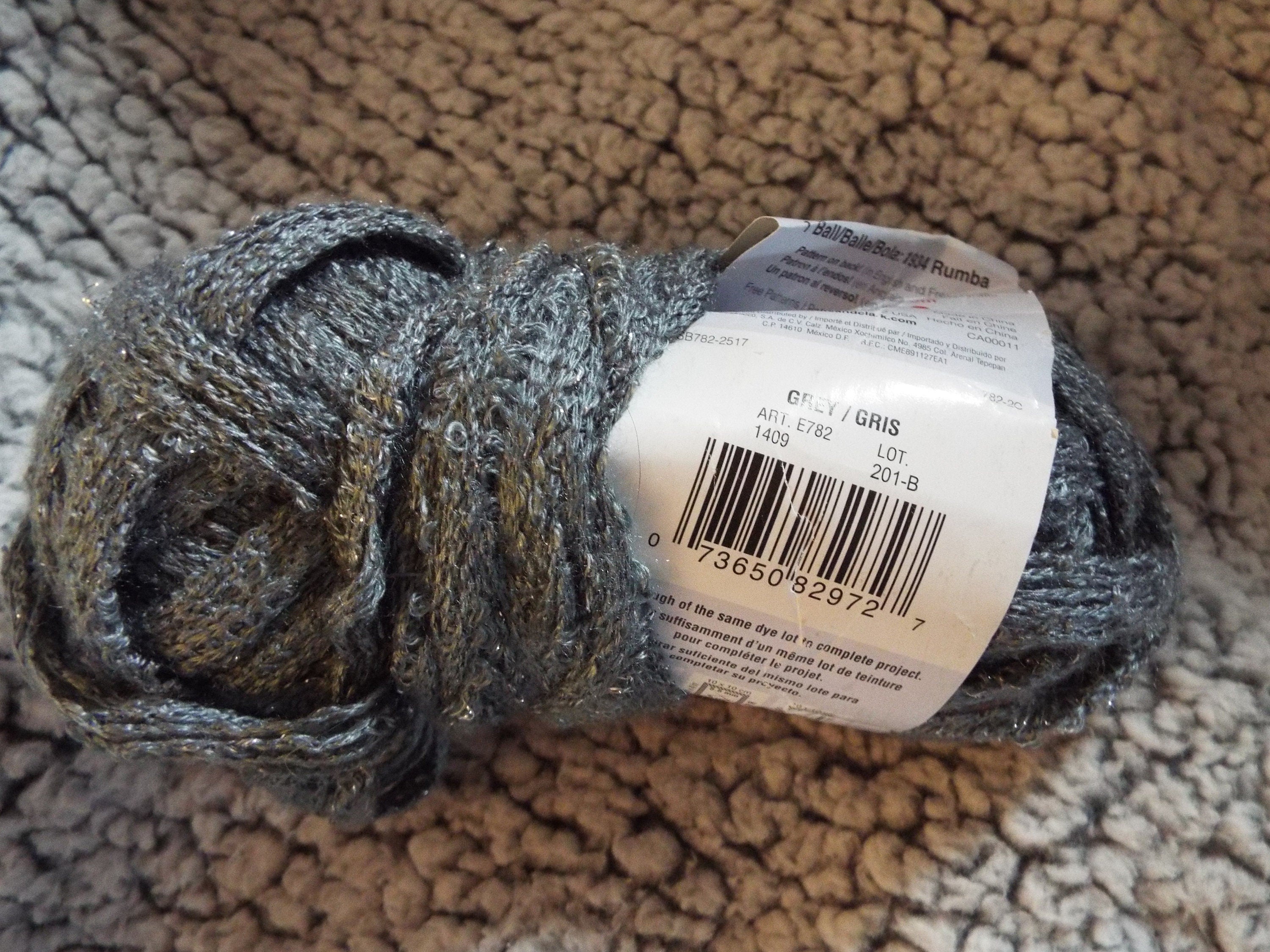 Red Heart Boutique Sashay Ribbon Yarn Gray