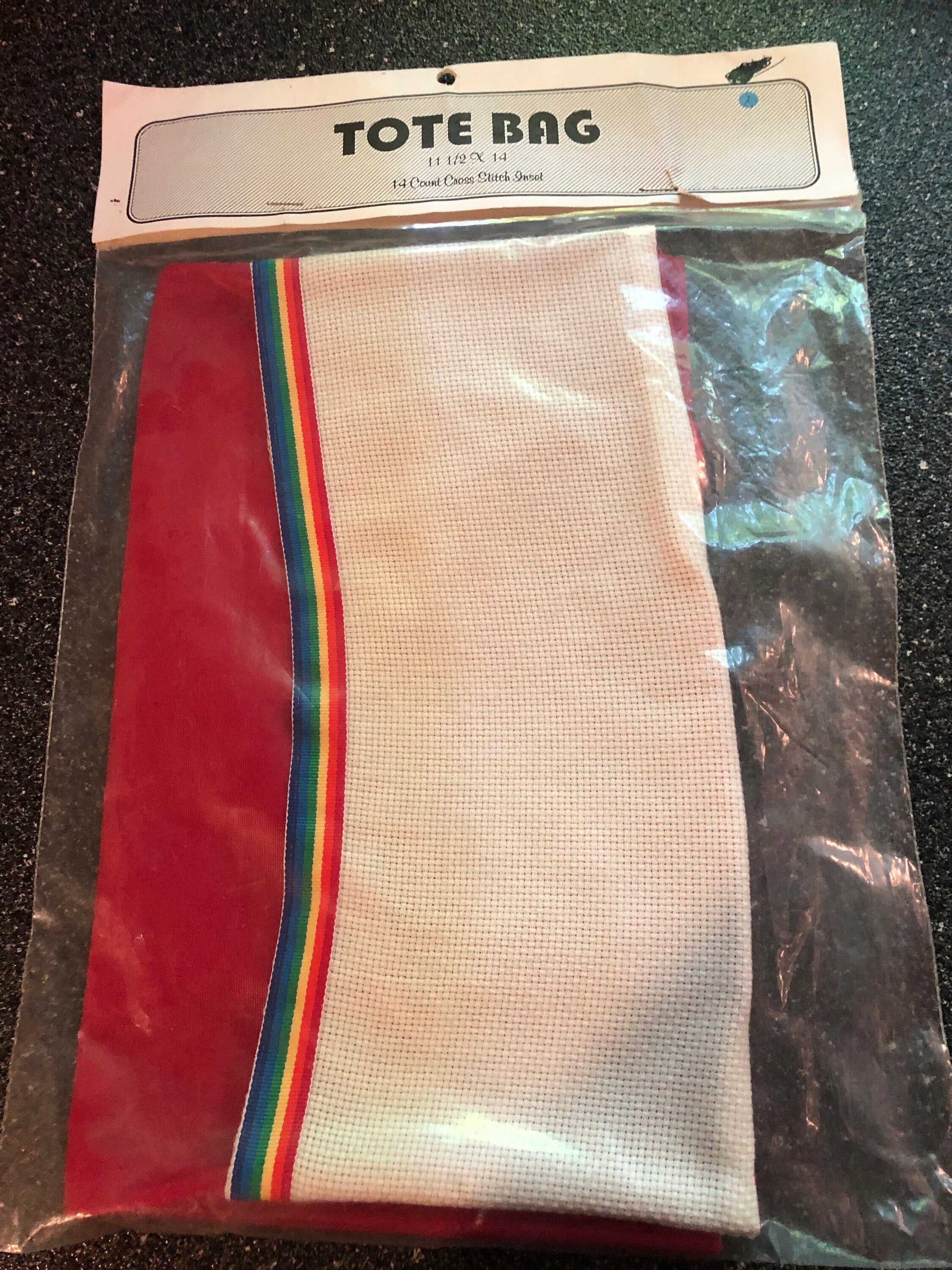 Rainbow Pride Tote Bag 14 Ct Canvas Stitch Insert Cross Stitch Embroidery Needlepoint