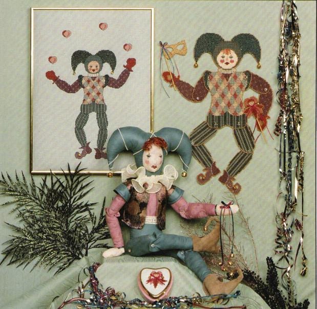 Heartstrings Jest For The Fun Of It The Artists Collection Presents Pat Thode Cross Stitch Pattern Booklet AC-56