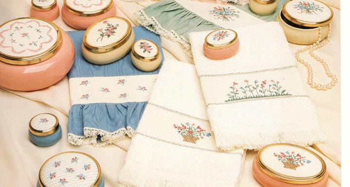 Simple Elegance V Towels and Boxes Country Crafts Pat Waters Leaflet No 131