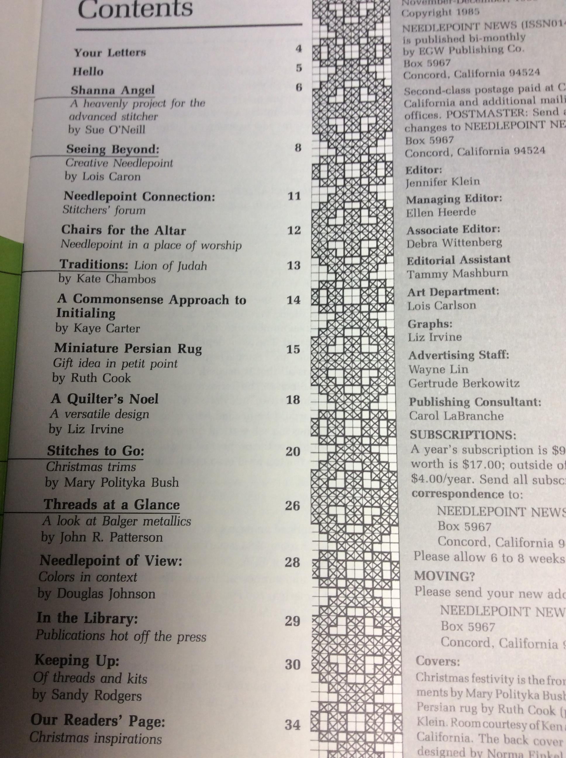 Vintage Needlepoint News Magazine 1980's