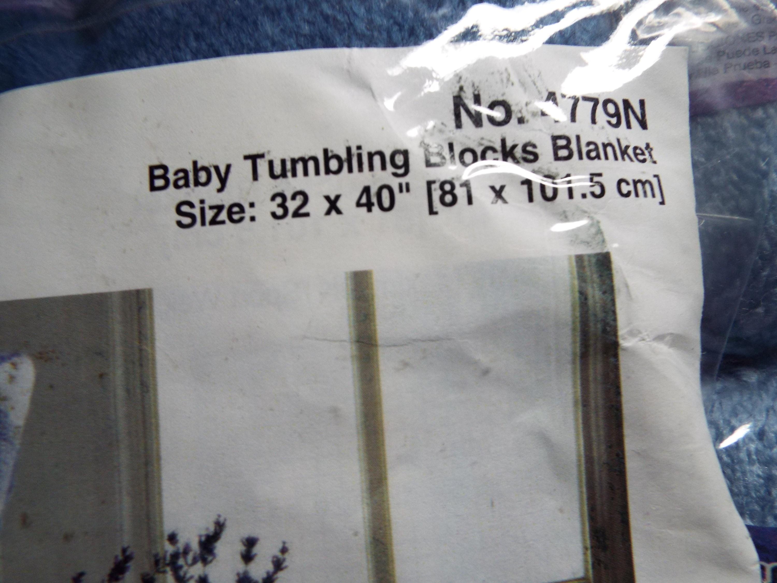 Baby Tumbling Blocks Blanket Knitting Kit by Mary Maxim Retired