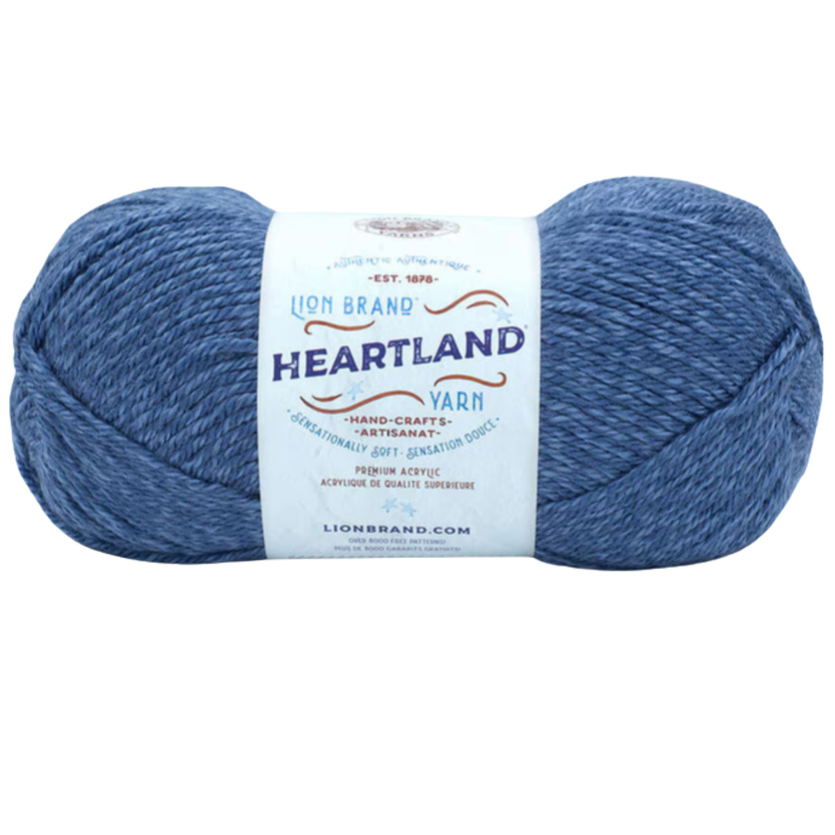 Lion Brand Heartland Yarn – Soft Heathered Worsted Weight #4 Acrylic (Nature‑Inspired Colors)