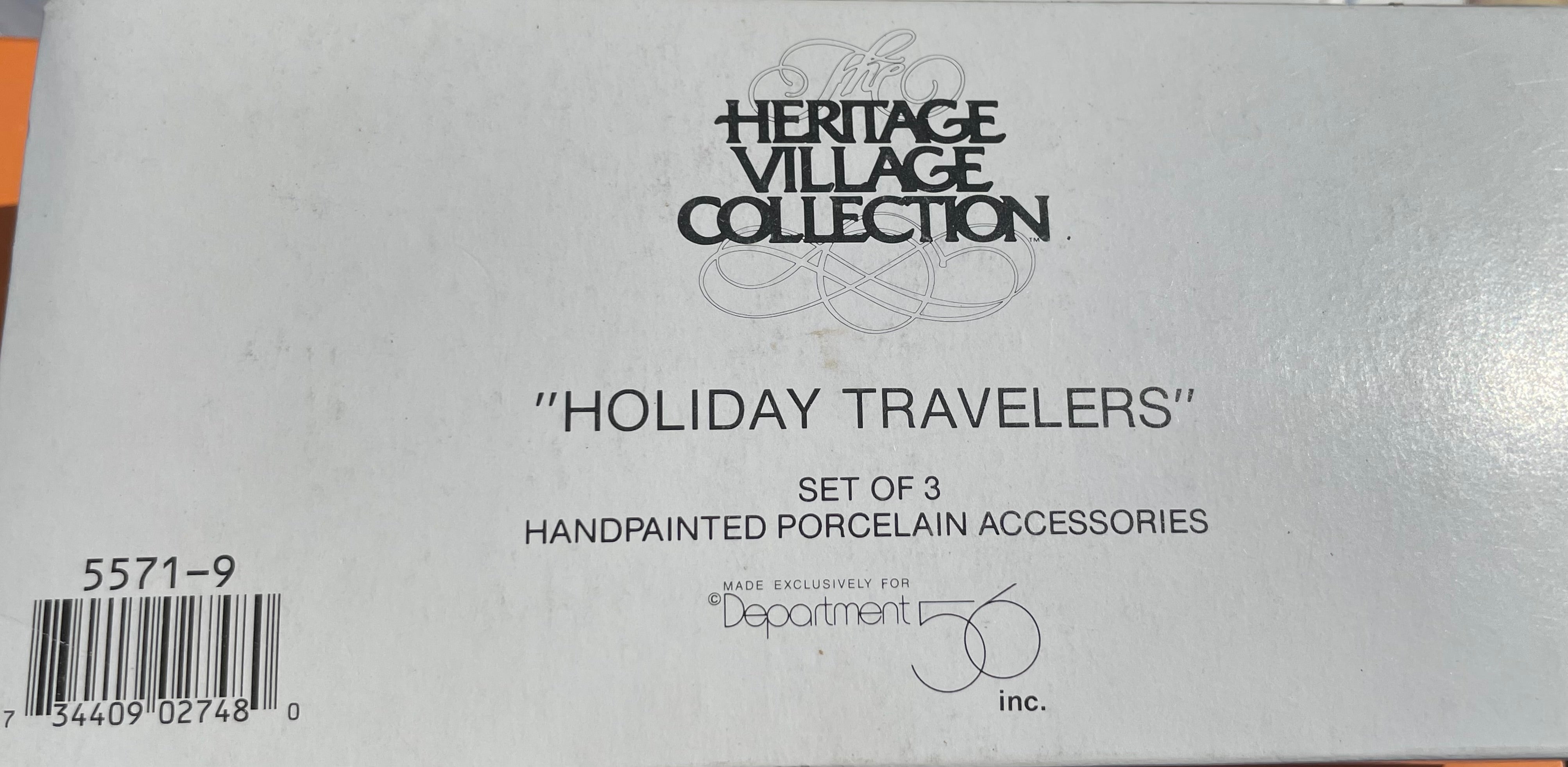 Department 56 Heritage Village "Holiday Travelers" - Set of Three #5571-9 (Retired)