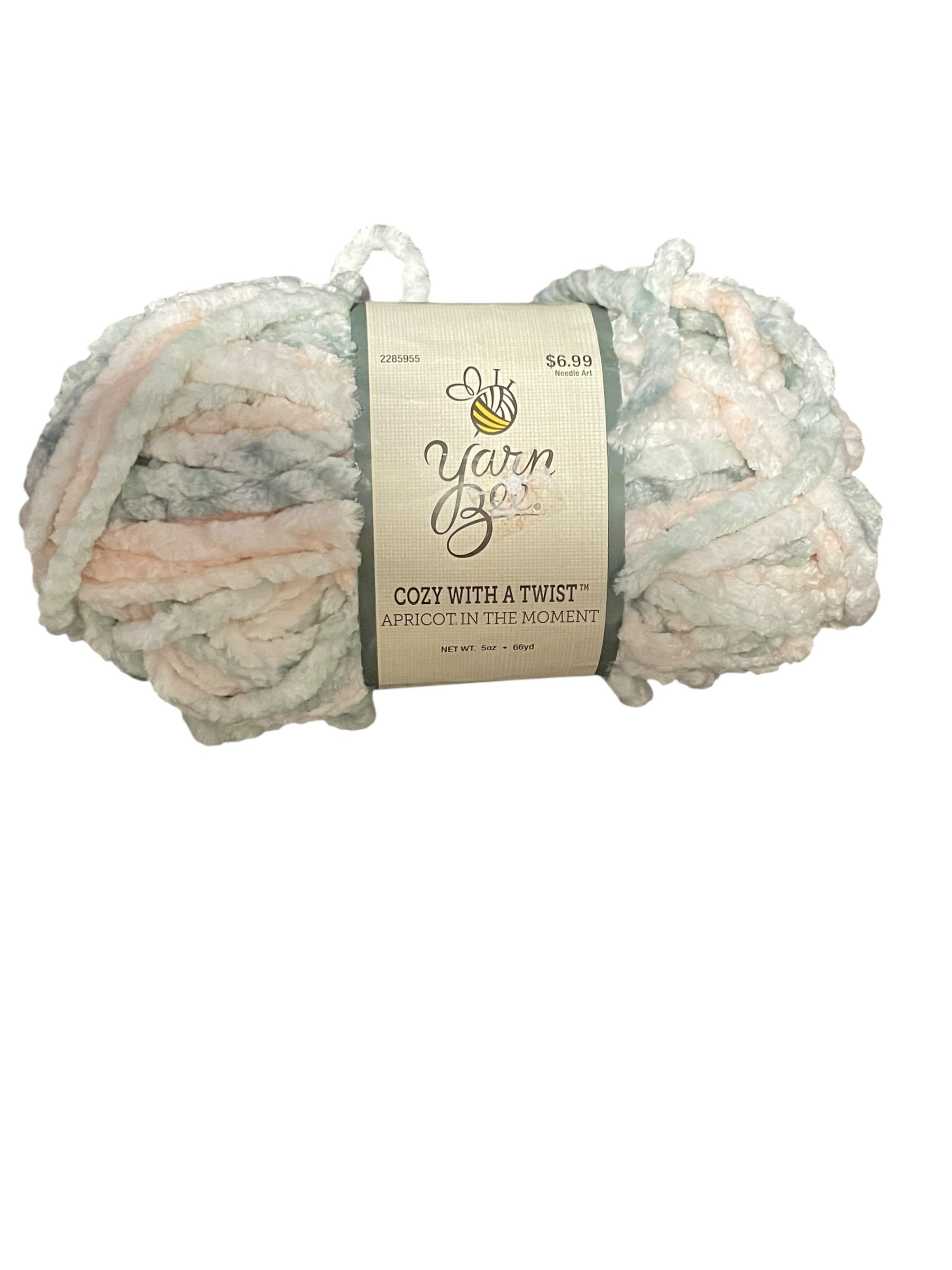 Yarn Bee Cozy With a Twist – Apricot in the Moment (Bulky #5 Soft Acrylic Yarn)