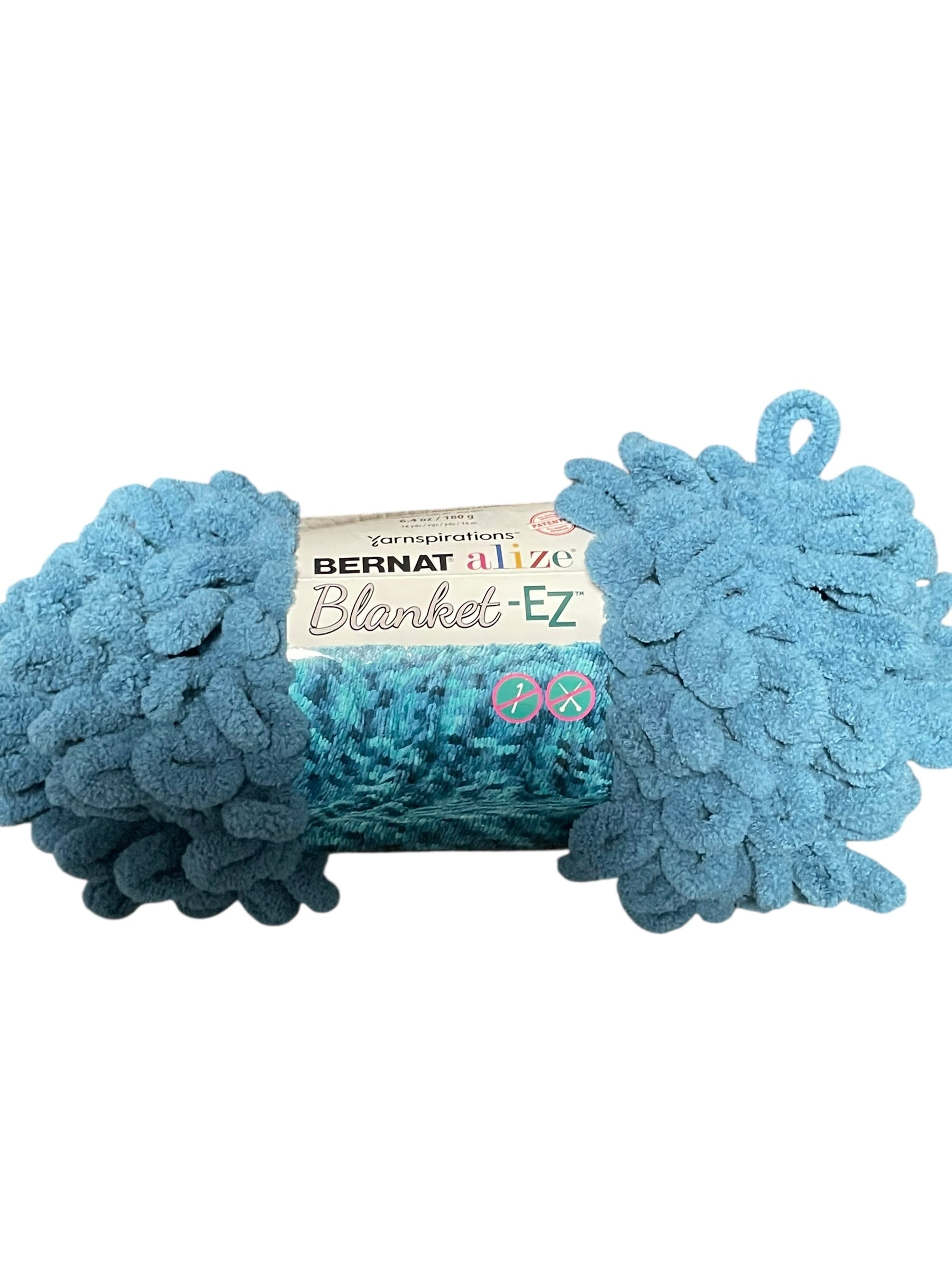 Bernat Alize Blanket EZ Yarn – Jumbo Loop Yarn for Fast No‑Needle Finger Knitting (100% Polyester)