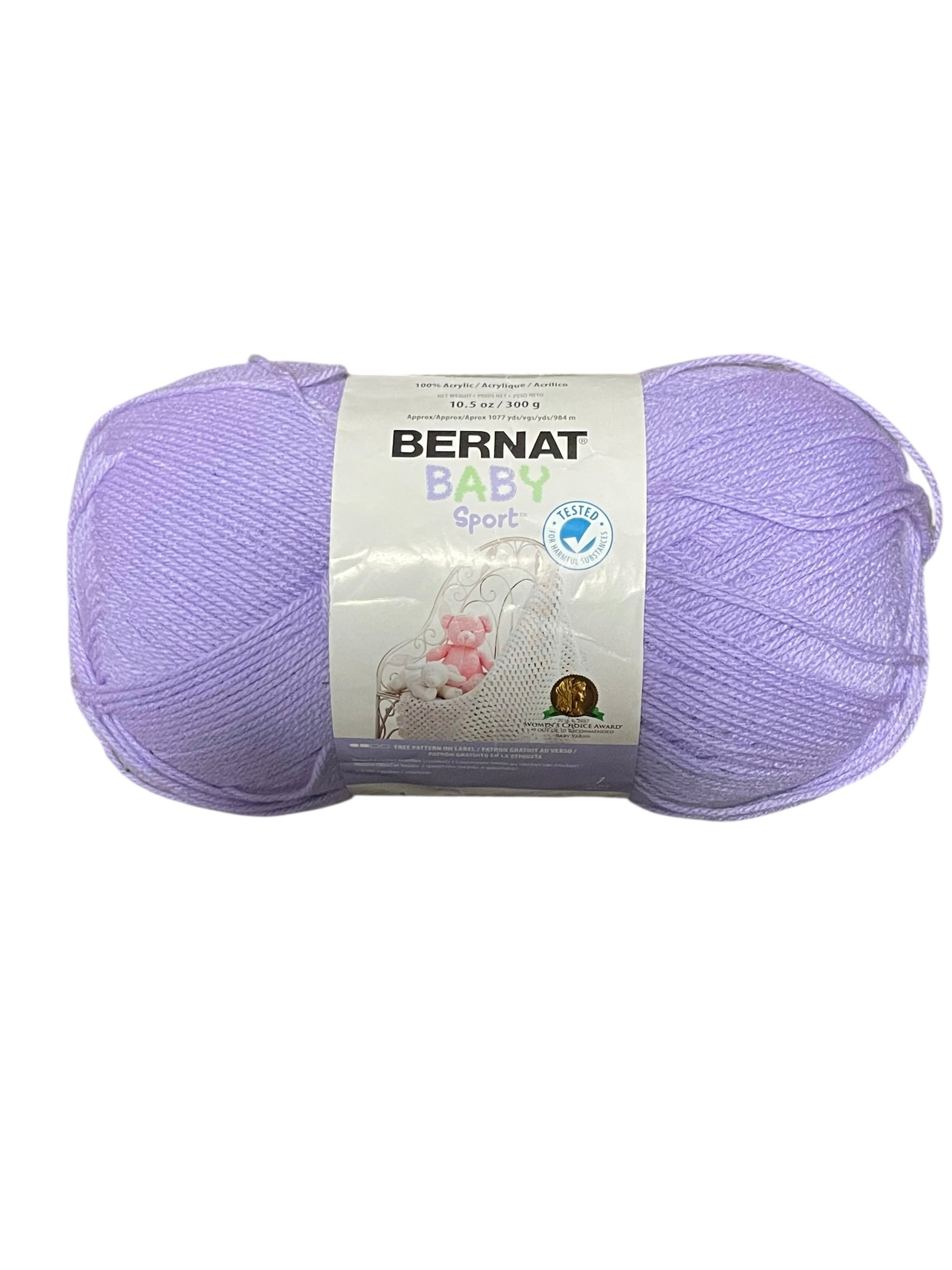 Bernat Baby Sport Yarn 10.5 oz – Lightweight Soft Baby Yarn for Knitting & Crochet (Light #3, 100% Acrylic)