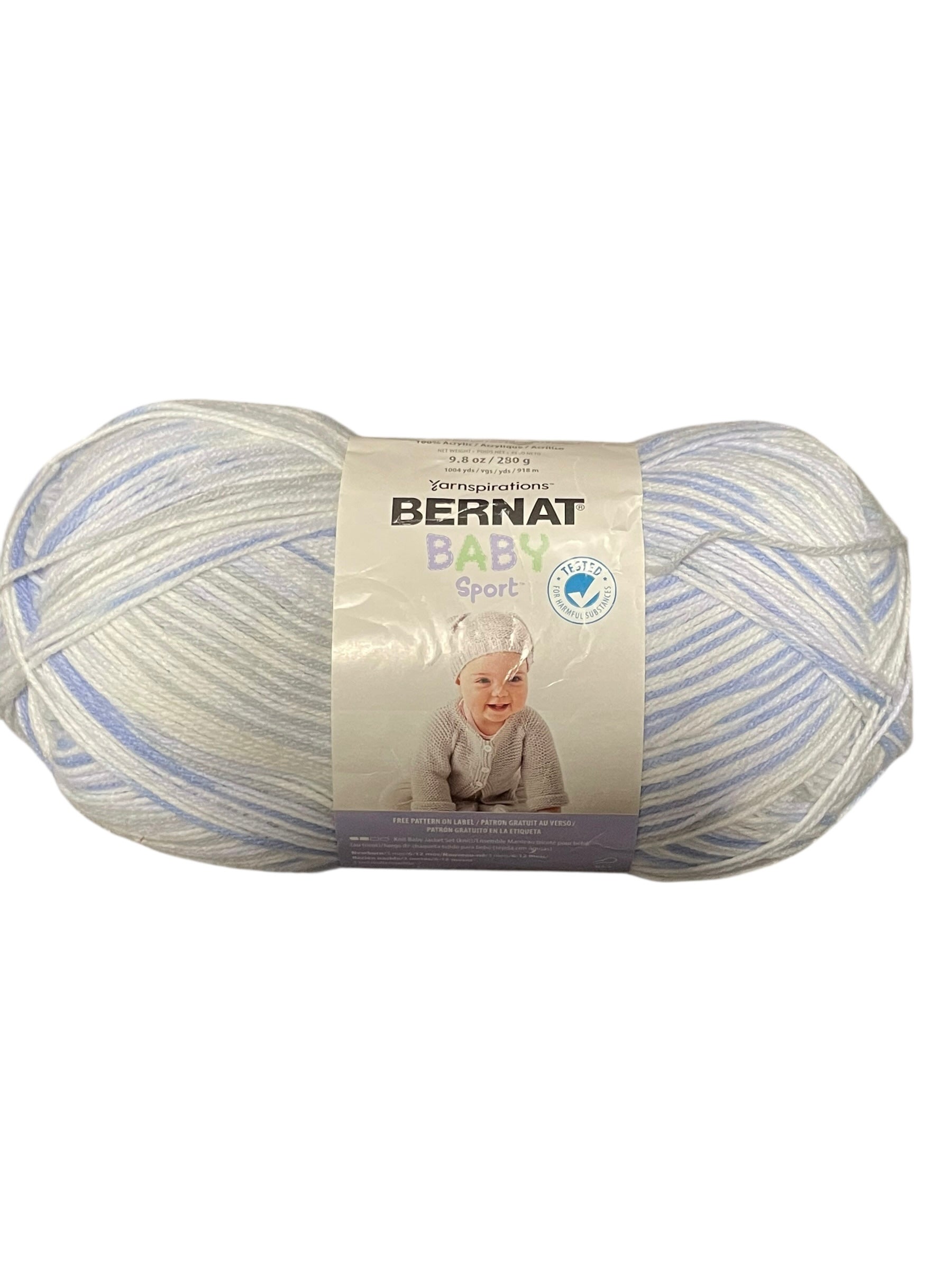 Bernat Baby Sport Yarn 10.5 oz – Lightweight Soft Baby Yarn for Knitting & Crochet (Light #3, 100% Acrylic)
