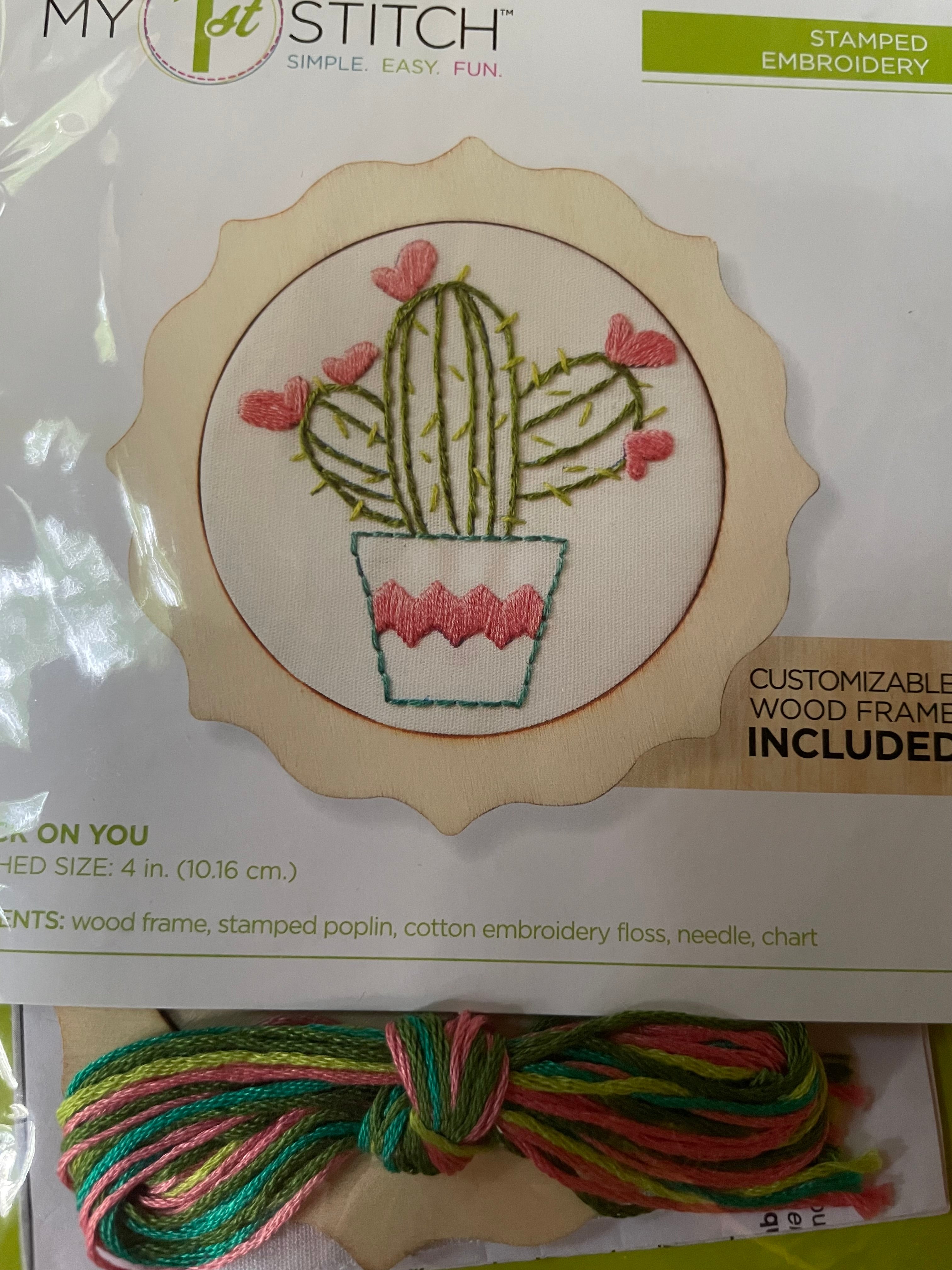 Stuck On You My 1st Stitch Bucilla Stamped Embroidery Kit