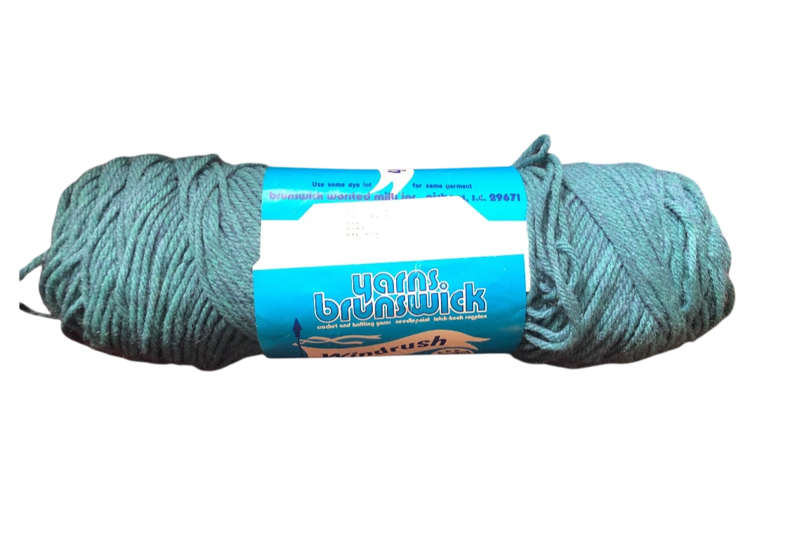 Brunswick Wool Yarn  Forest Green, Scarlet, Dark Copen Blue, Wisteria, Teal HEA, Med Yellow, Ecru