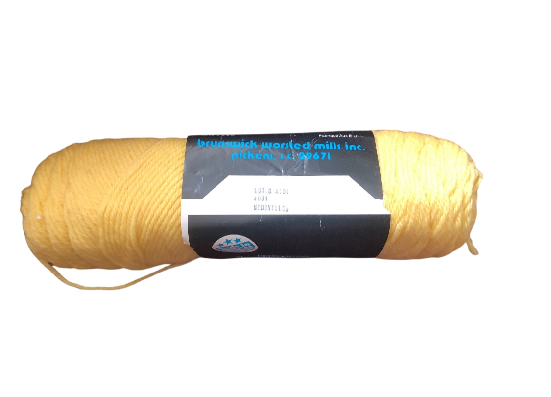 Brunswick Wool Yarn  Forest Green, Scarlet, Dark Copen Blue, Wisteria, Teal HEA, Med Yellow, Ecru