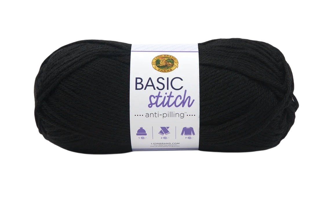 Lion Brand Basic Stitch Anti‑Pilling Yarn – Premium Worsted Weight #4 Acrylic (Machine‑Washable, No‑Pill Finish)