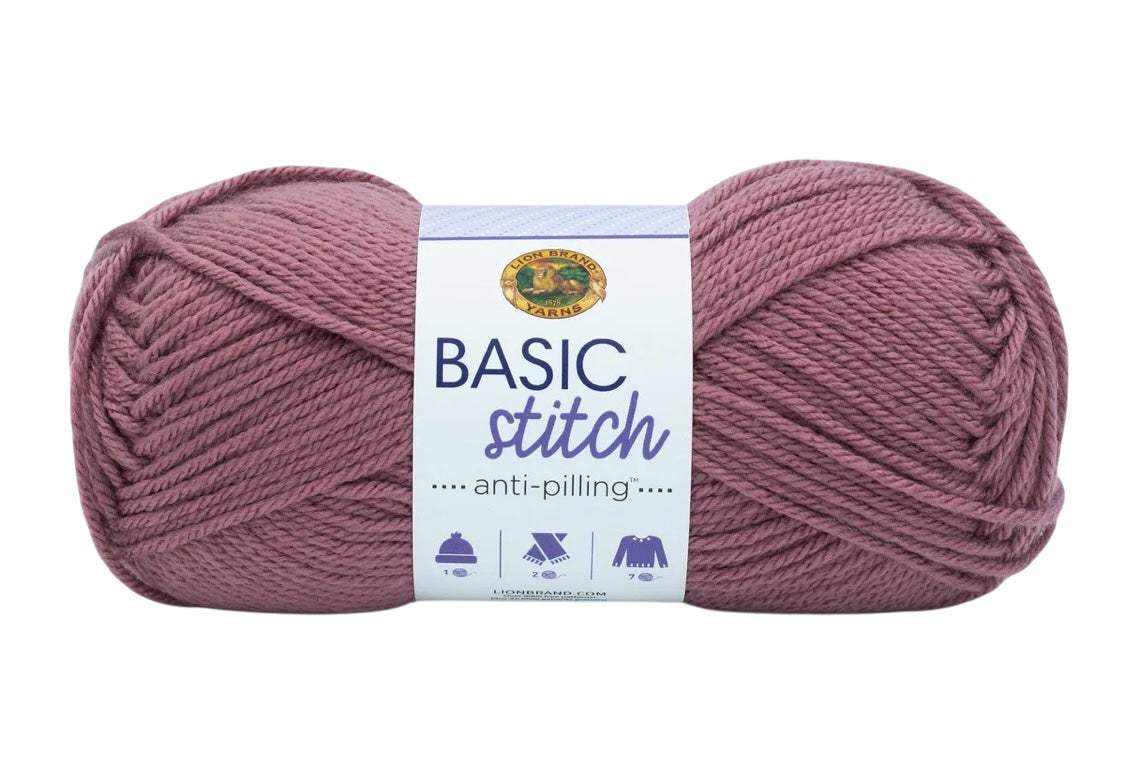 Lion Brand Basic Stitch Anti‑Pilling Yarn – Premium Worsted Weight #4 Acrylic (Machine‑Washable, No‑Pill Finish)