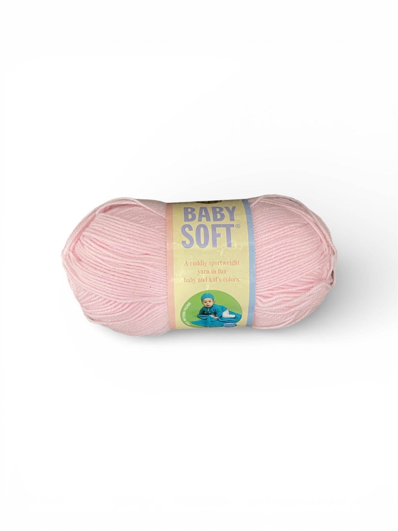 Lion Brand Baby Soft Yarn – Pastel Pink, 5 oz Skein