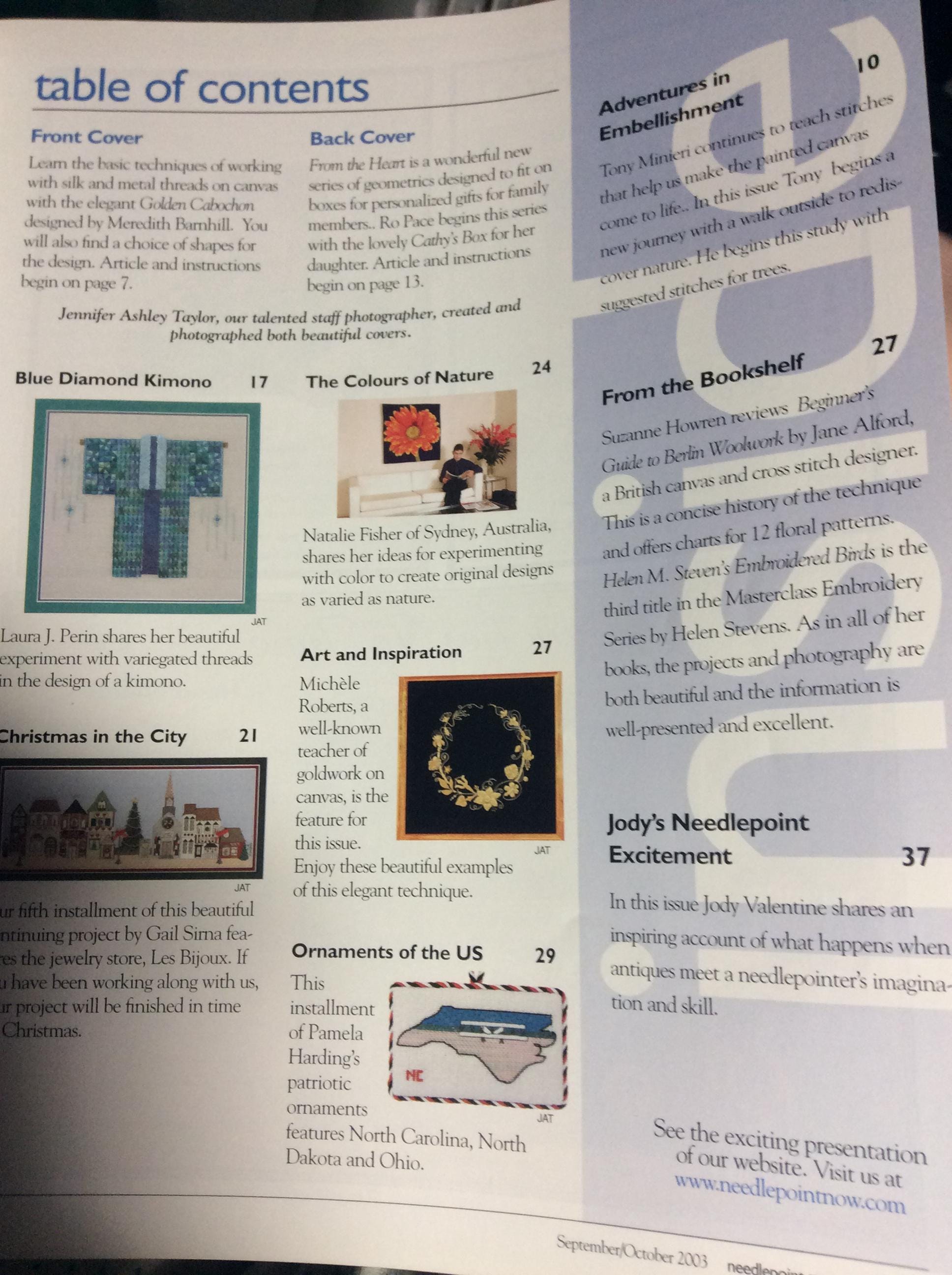 Needlepoint Now September October 2003