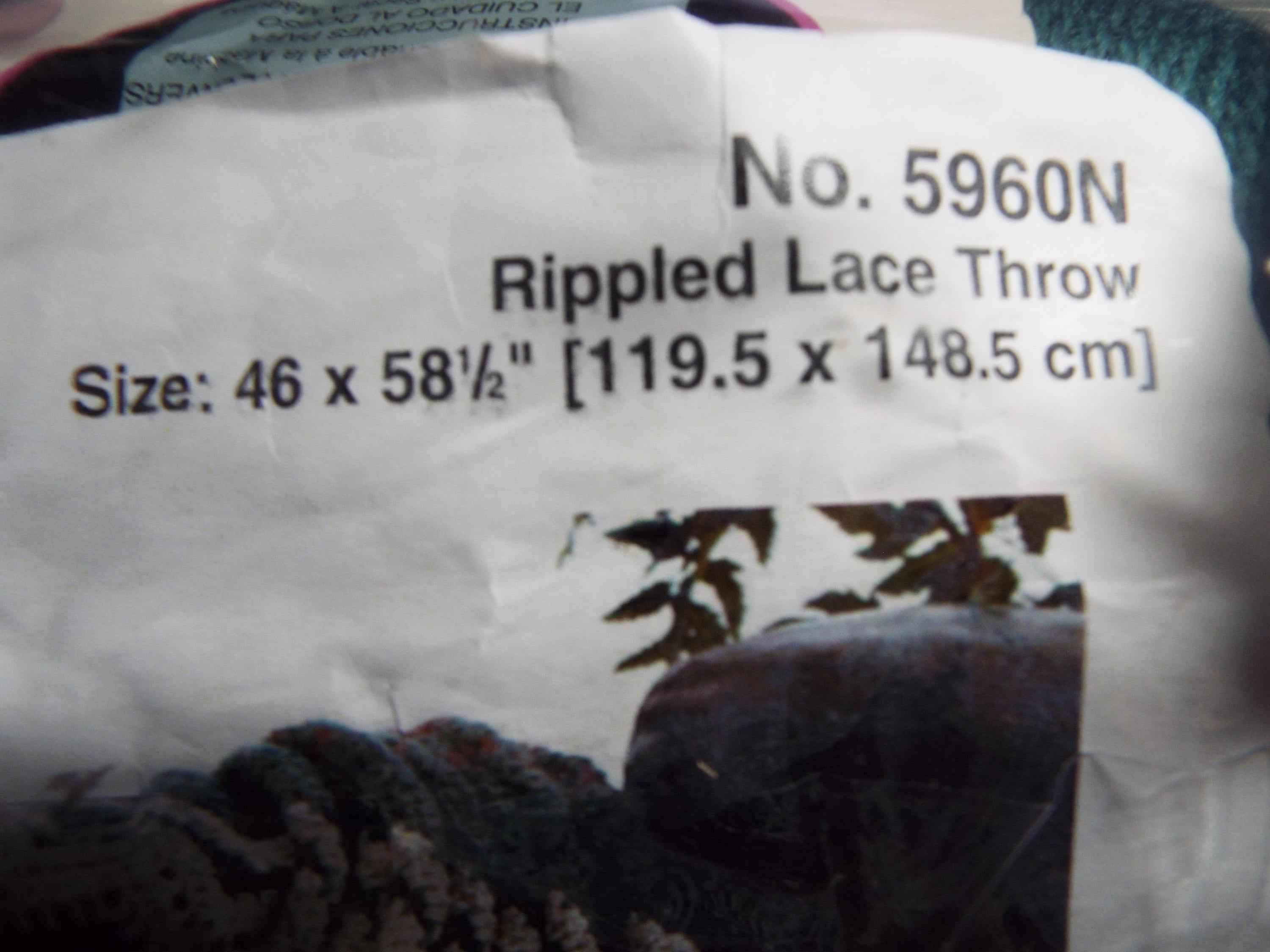 Rippled Lace Throw Crochet Kit By Mary Maxim