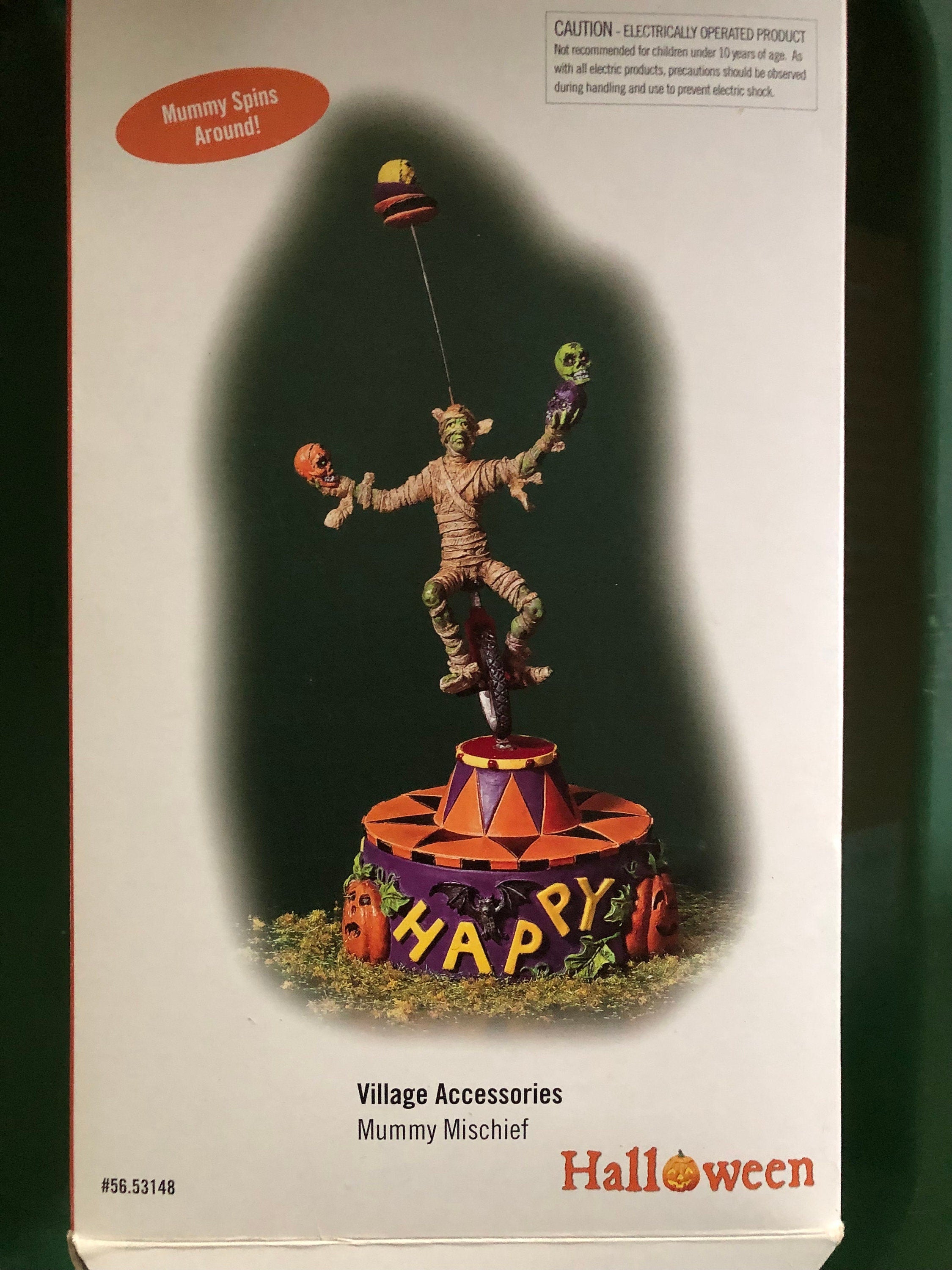 Retired Department 56 Snow Village Animated "Mummy Mischief" Never Displayed